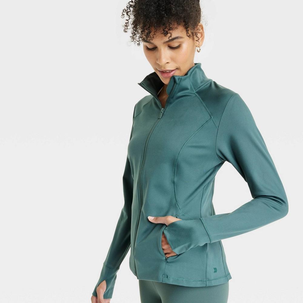 Women's Full Zip Jacket - All In Motion™ Green XS Product Image