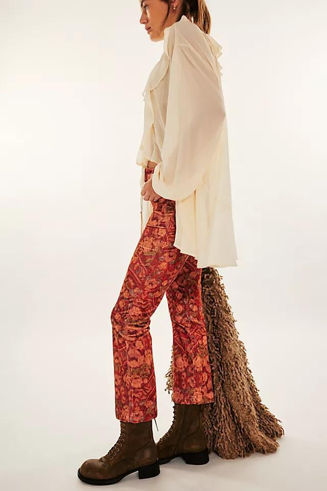 High Time Printed Kick Flare Crop Pants Product Image