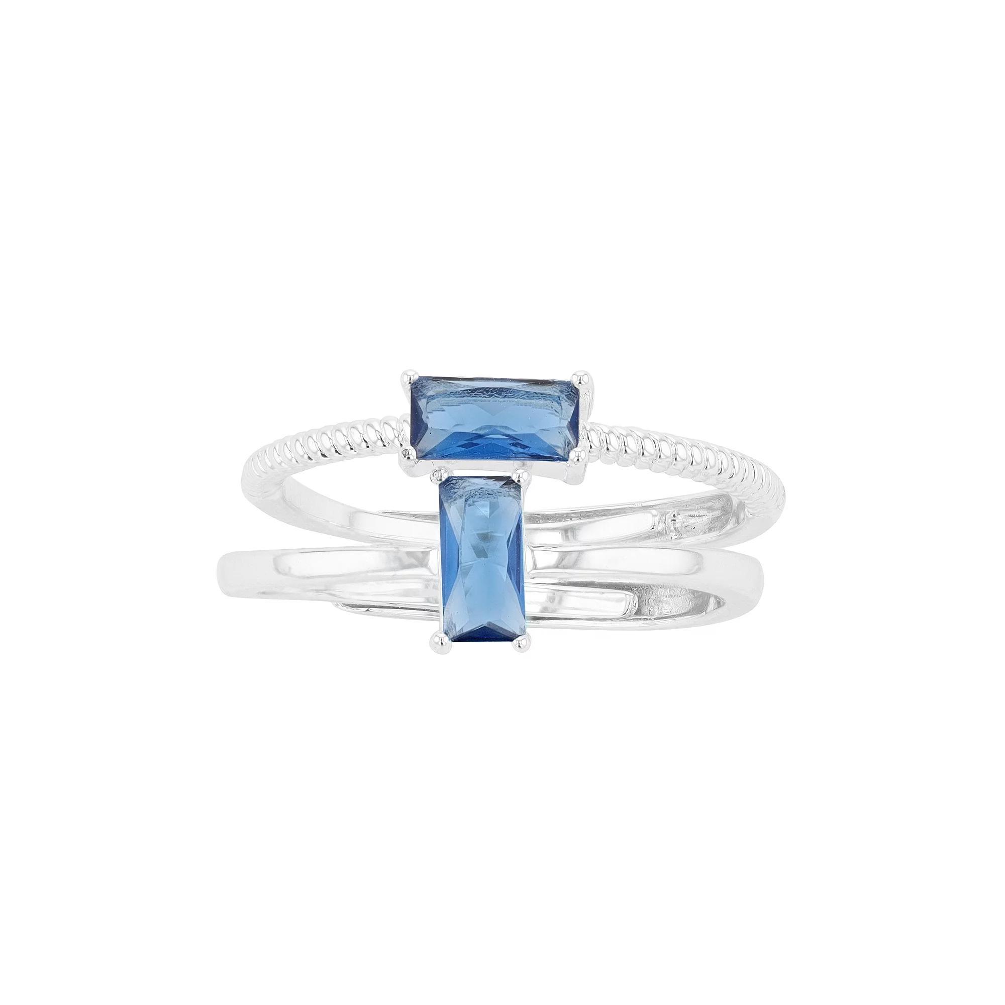 City Luxe Birthstone Simulated Gemstone Duo Ring Set, Women's, Gold Tone September Product Image
