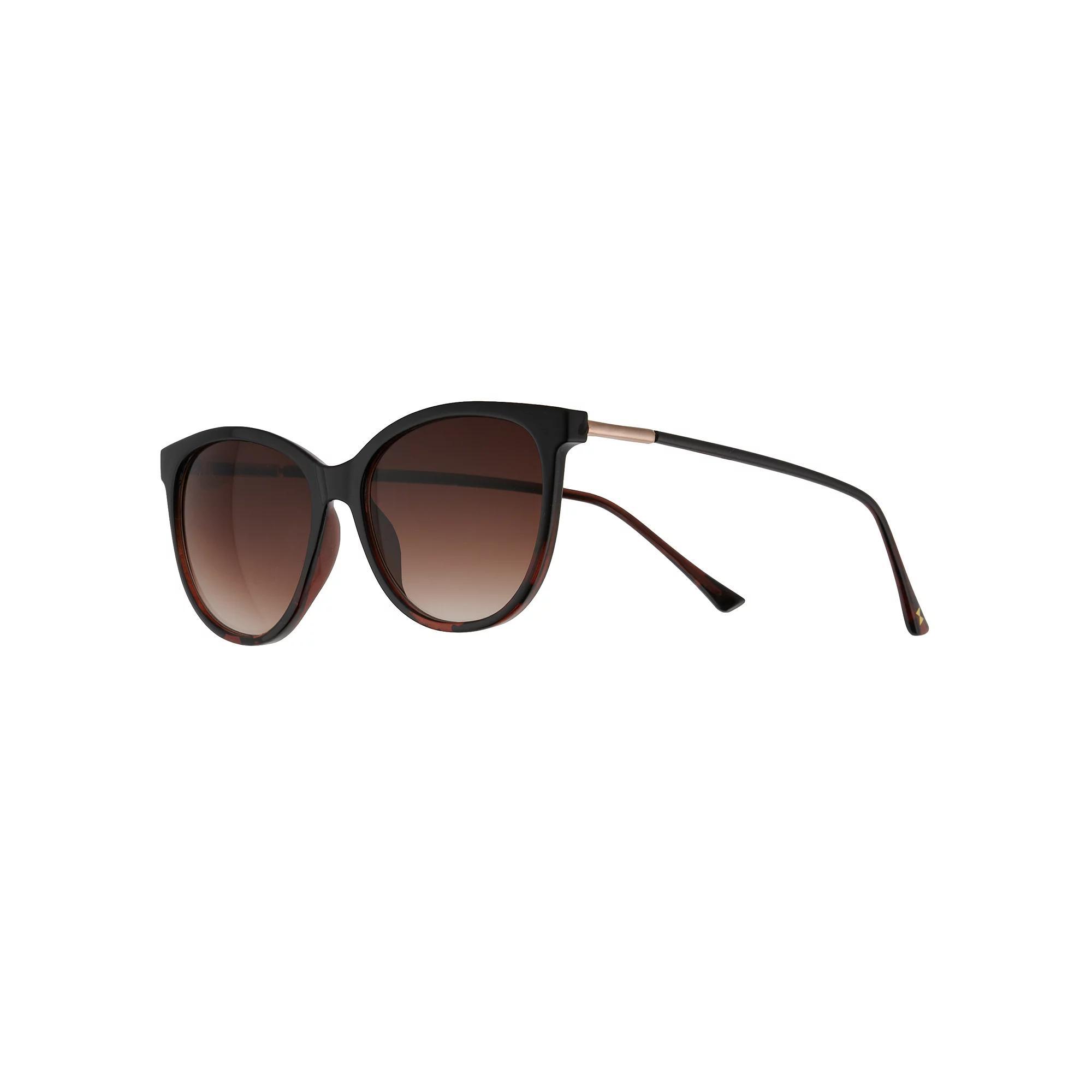 Womens LC Lauren Conrad Alysia 54mm Cat Eye Sunglasses, Black Green Product Image