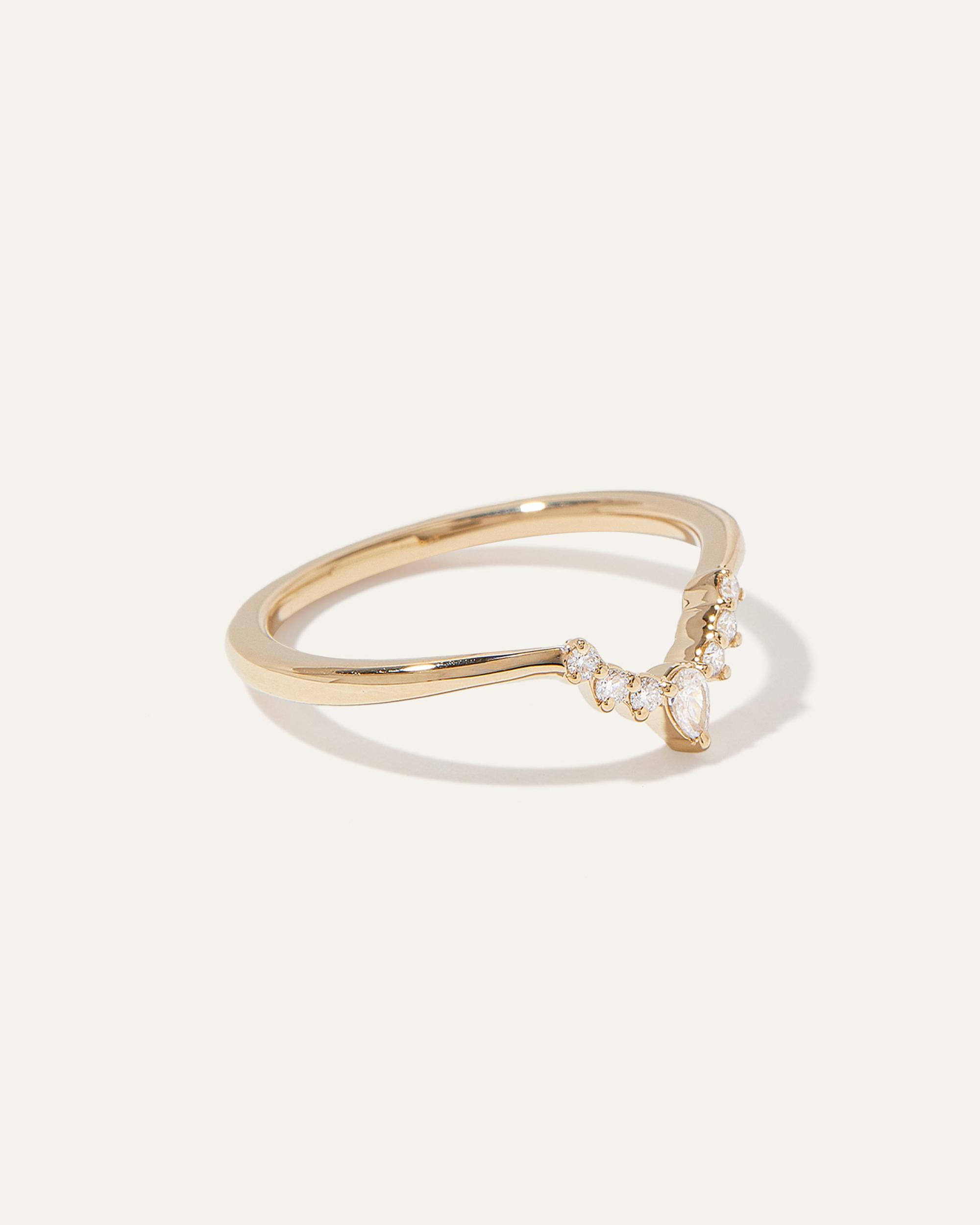 Quince | Women's Diamond Pointed Tiara Band Rings Product Image