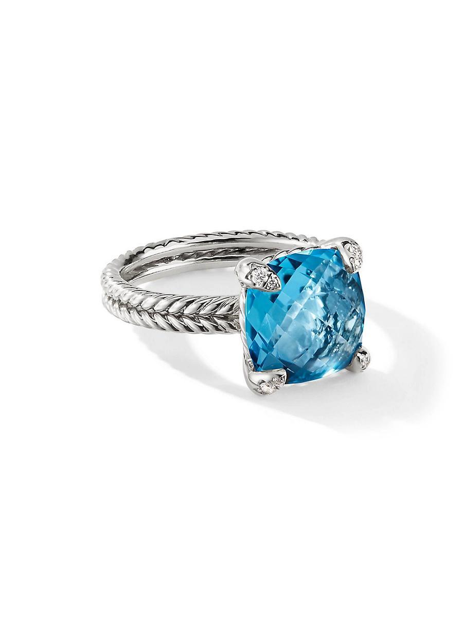 David Yurman Chatelaine Ring with Amethyst and Diamonds Product Image