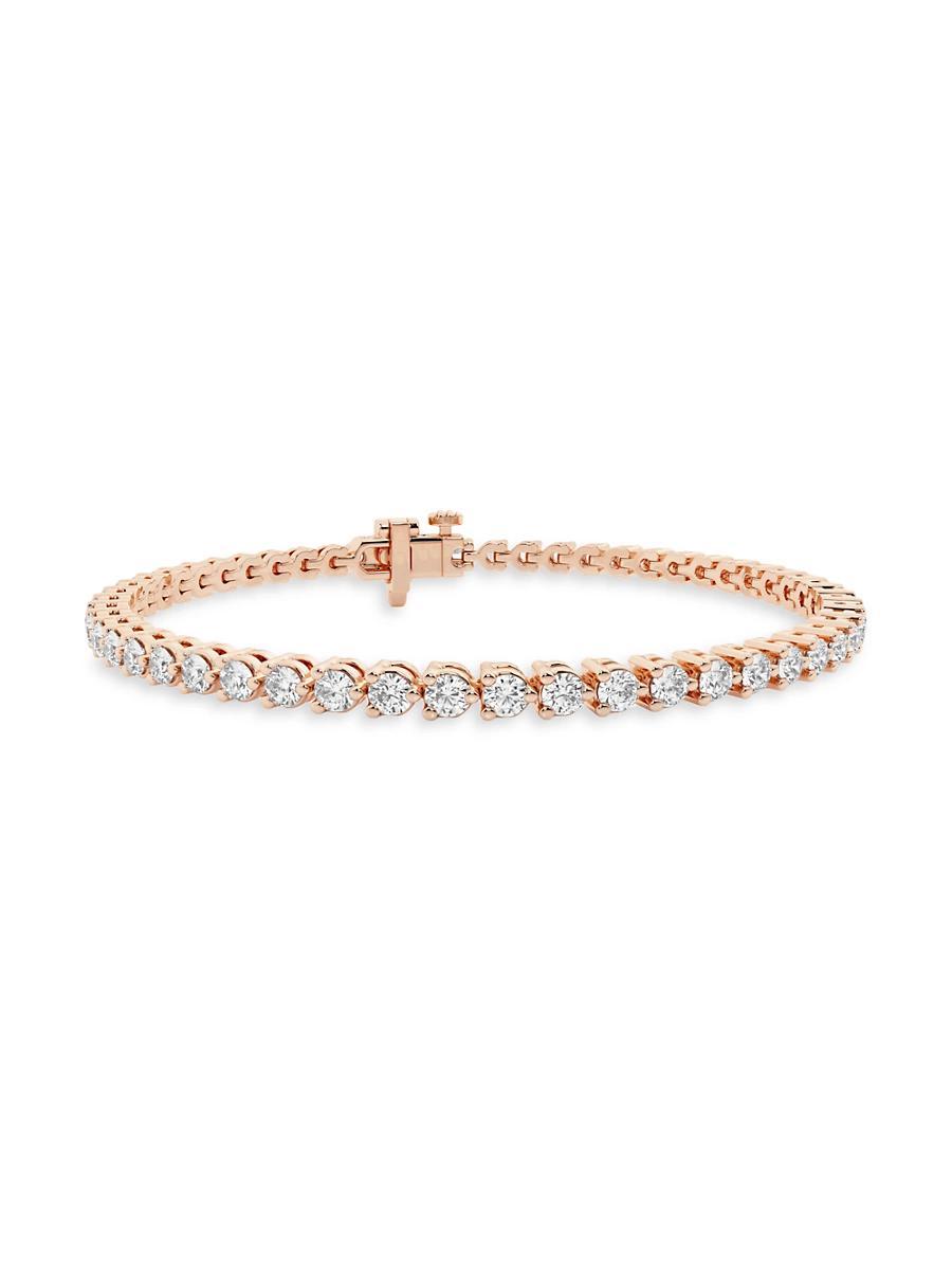 Womens 14K Rose Gold & Natural Diamond Tennis Bracelet/1.00-10.00 TCW Product Image