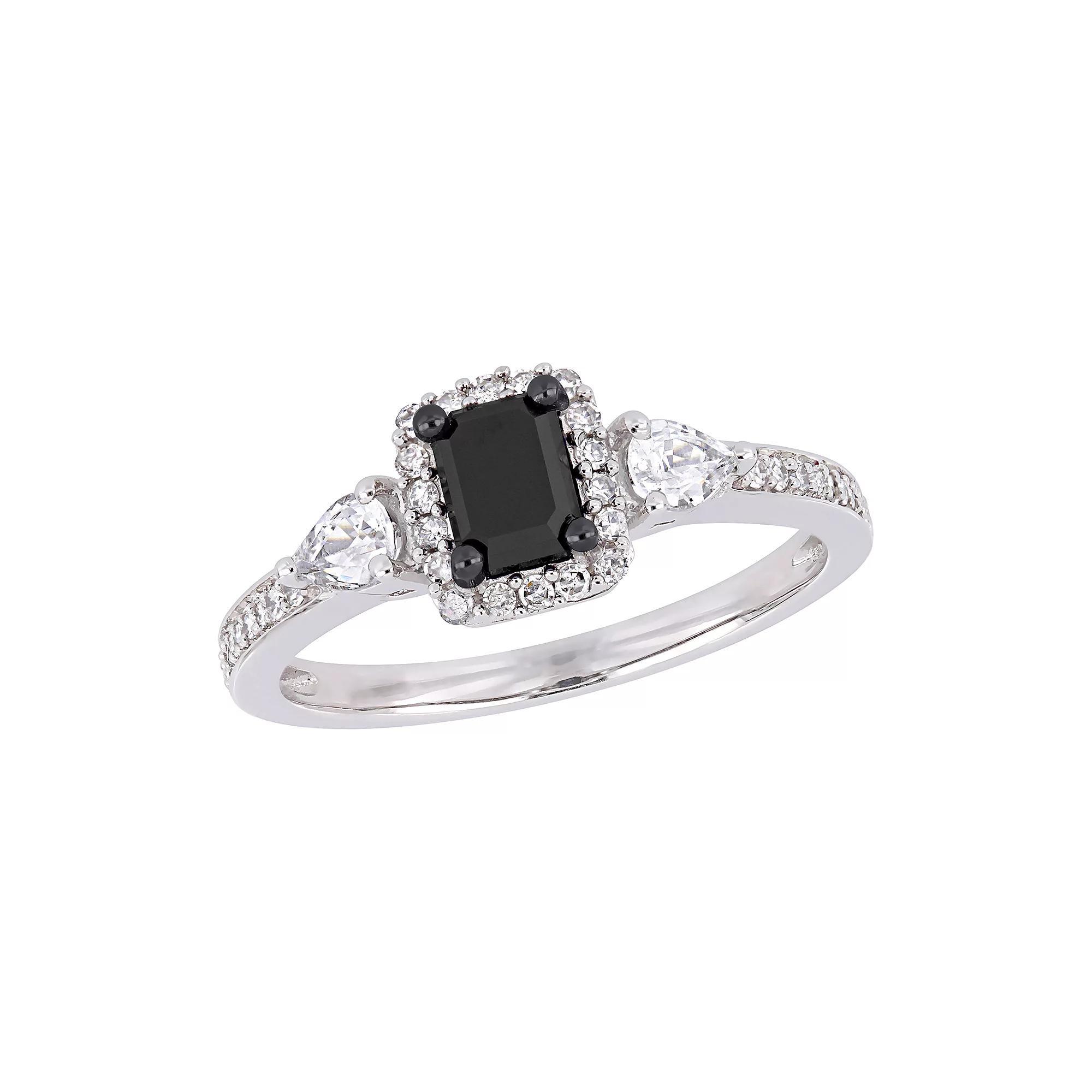 Stella Grace 10k White Gold 7/8 Carat T.W. Diamond & White Sapphire Ring, Women's, 10k Whgold Product Image