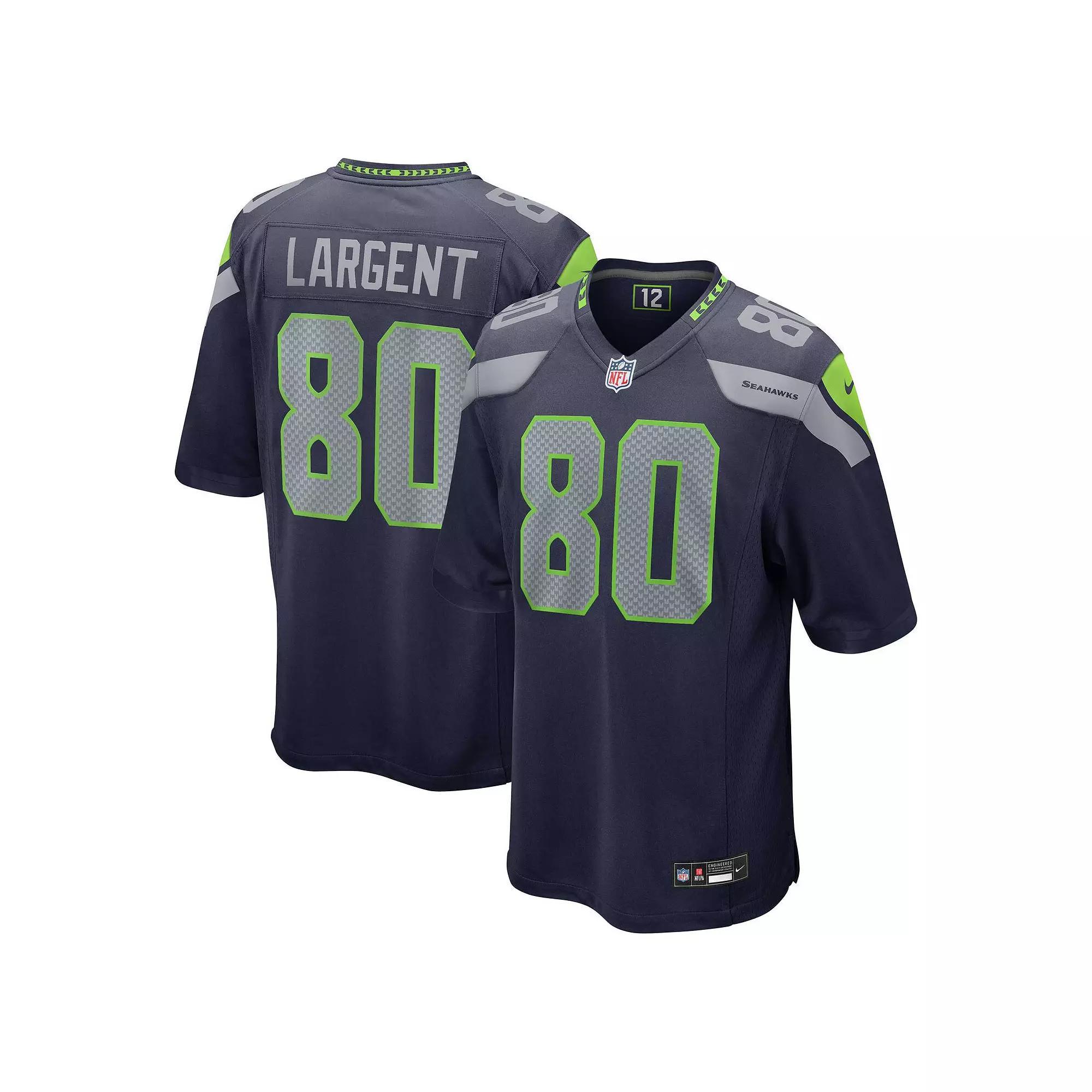Men's Nike Steve Largent College Navy Seattle Seahawks Retired Player Game Jersey, Size: XL, Blue Product Image