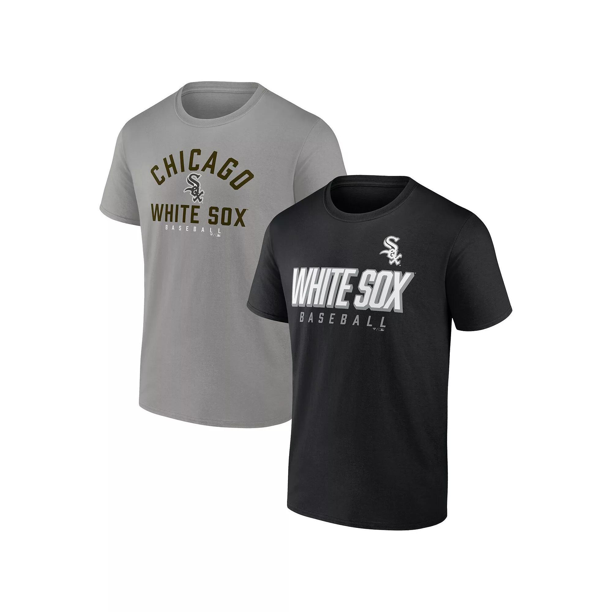 Mens Fanatics Branded /Gray Chicago White Sox Player Pack T-Shirt Combo Set Product Image