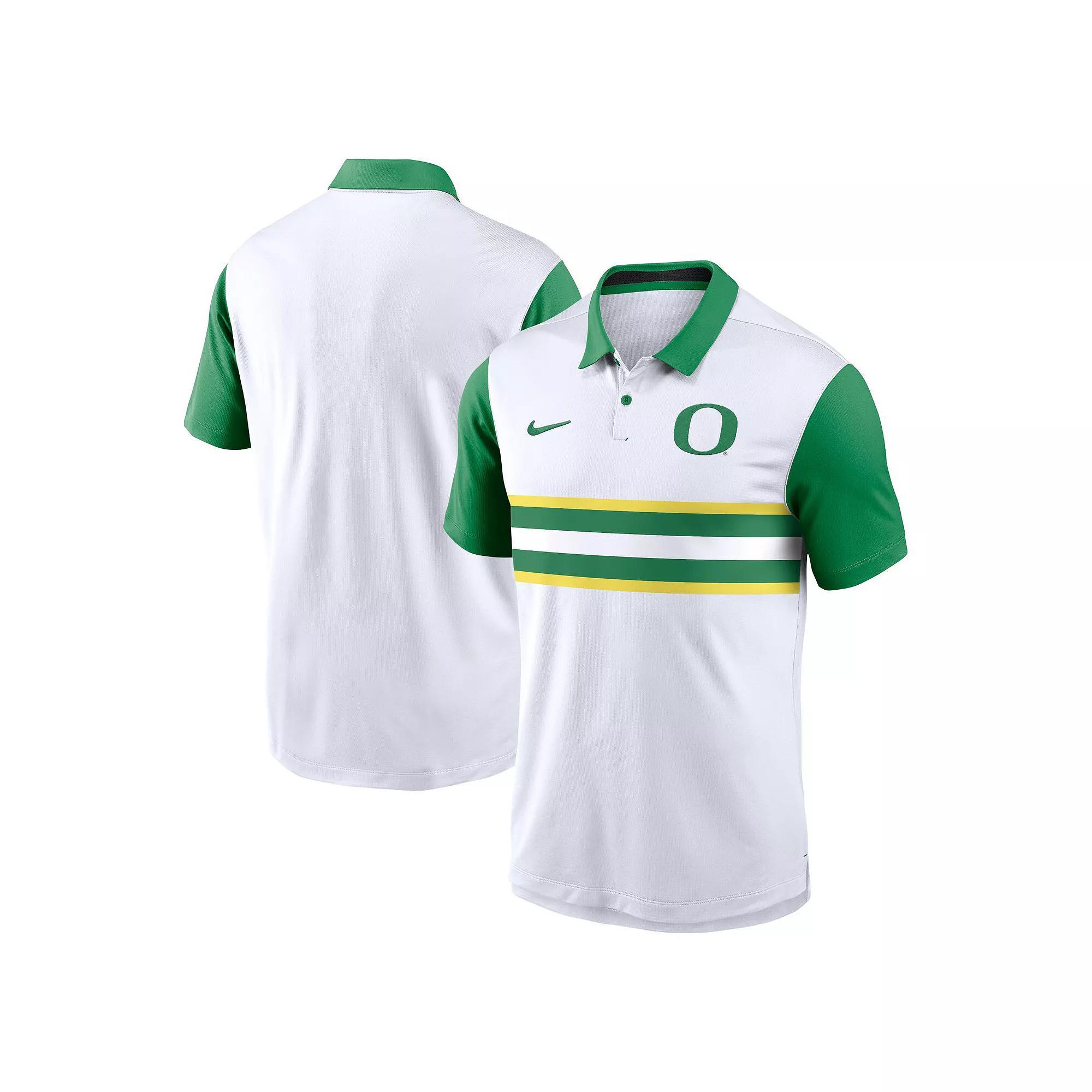 Men's Nike White Oregon Ducks Primetime Campus Vapor Performance Polo, Size: XXL Product Image
