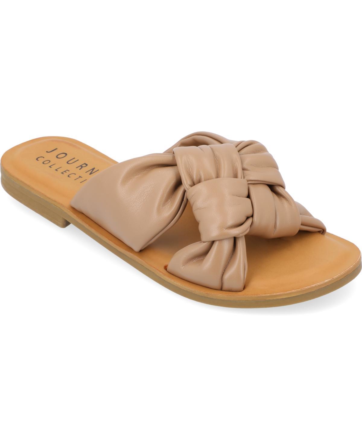 Journee Collection Womens Kianna Woven Flat Sandals Product Image