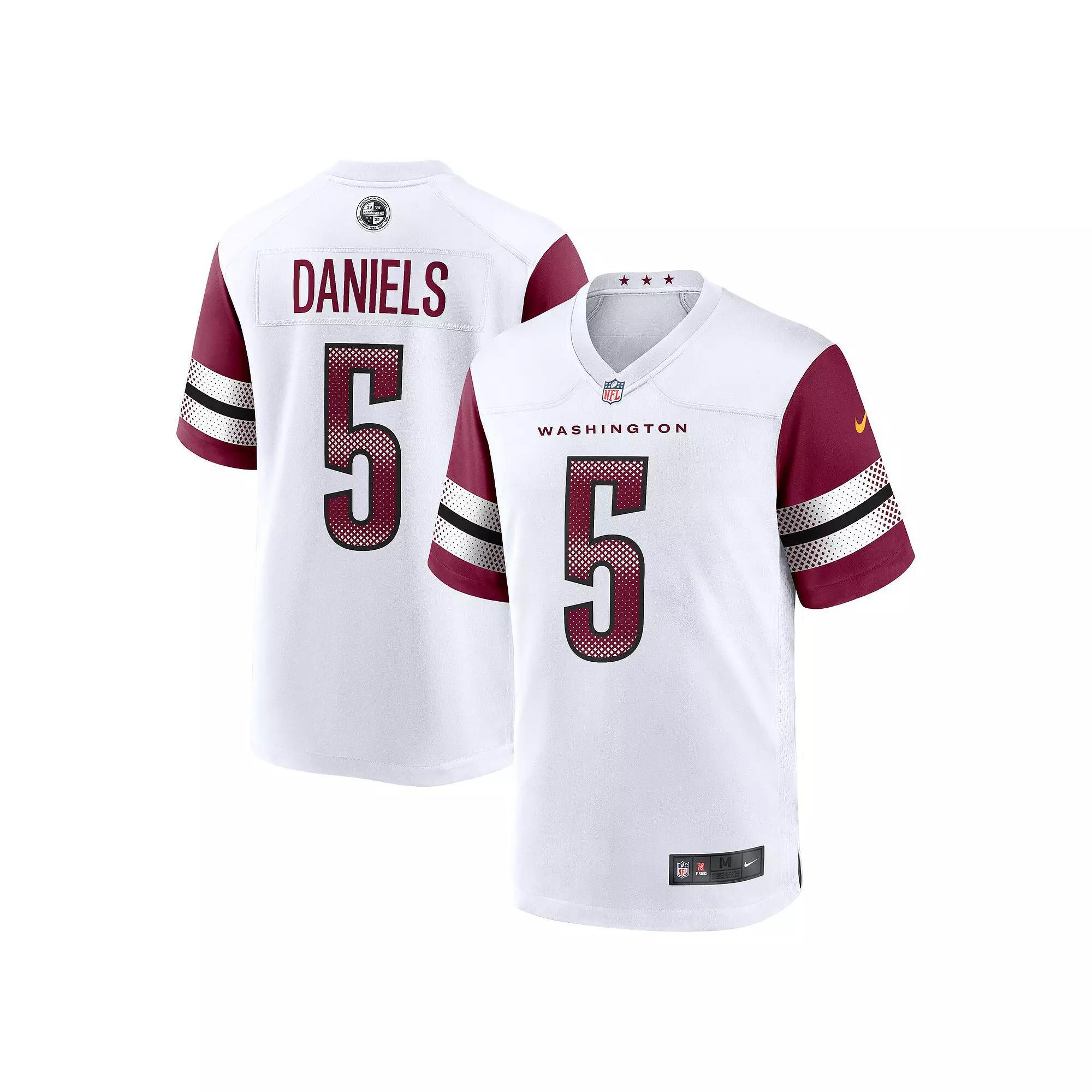 Men's Nike Jayden Daniels White Washington Commanders 2024 NFL Draft First Round Pick Player Game Jersey, Size: 2XL, Wft White Product Image