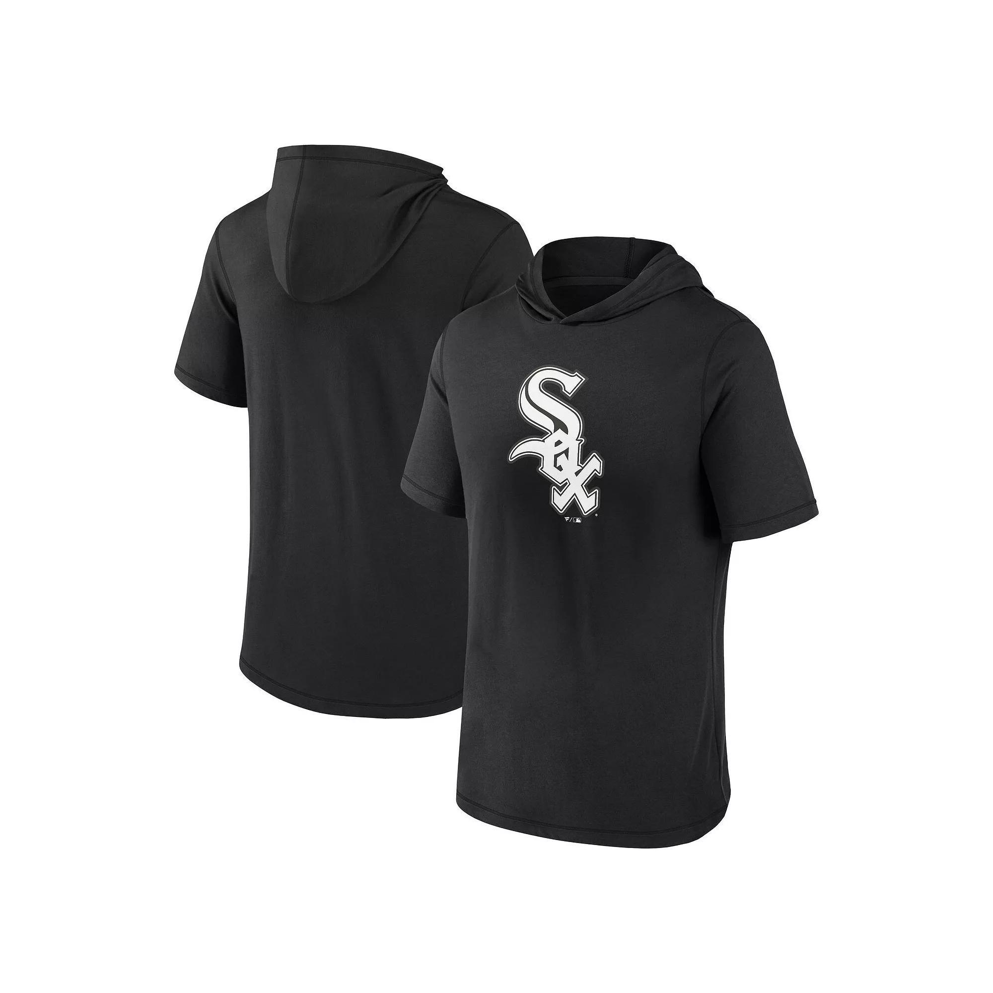 Men's Fanatics Branded Black Chicago White Sox Short Sleeve Hoodie T-Shirt, Size: Large Product Image