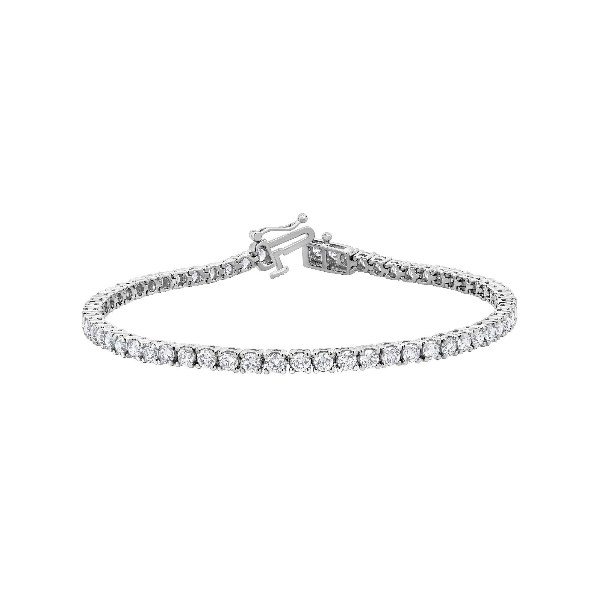 Diamond Brilliance 14k Gold 4 Carat T.W. Lab-Grown Diamond Tennis Bracelet, Womens Product Image