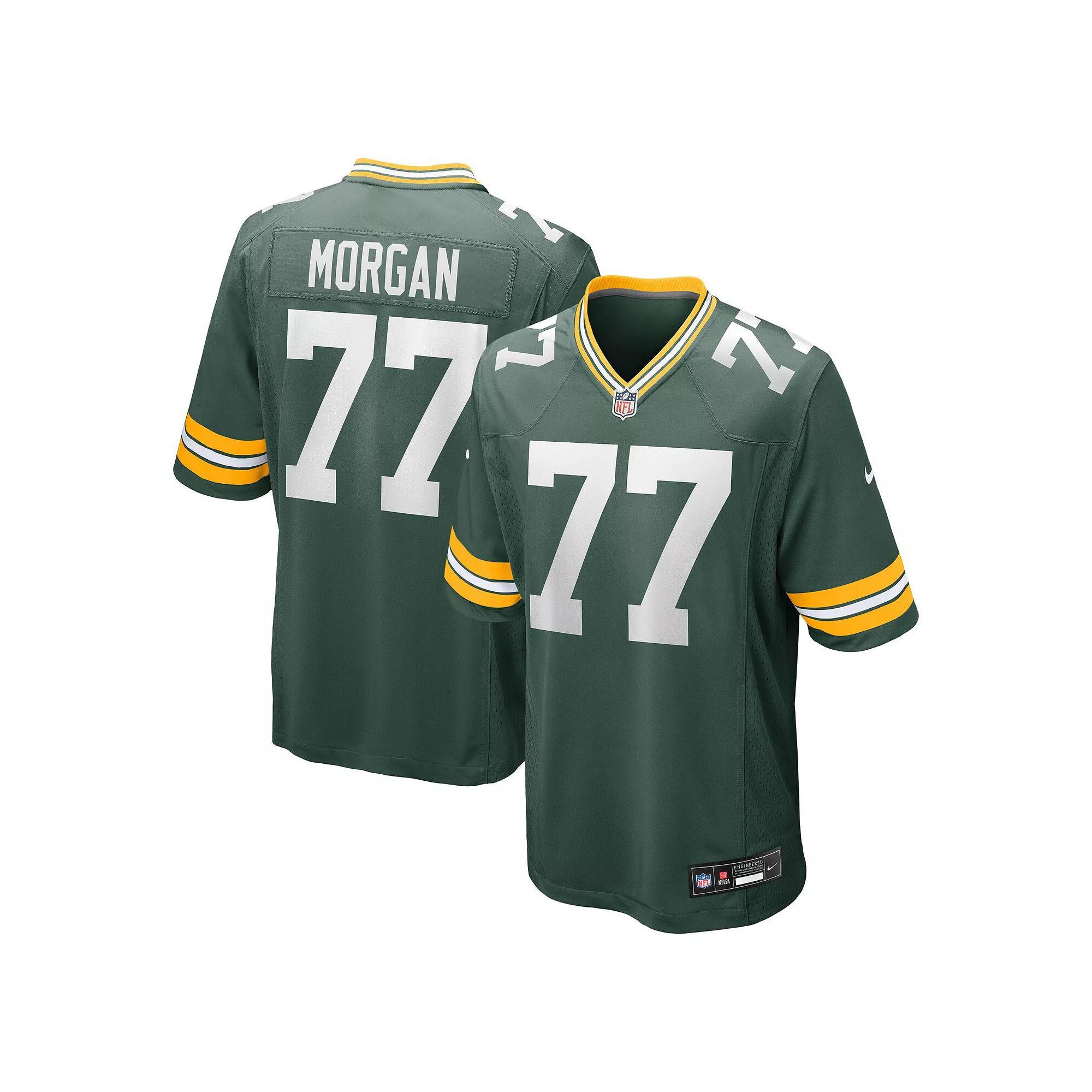 Men's Nike Jordan Morgan Green Green Bay Packers  Player Game Jersey, Size: Large Product Image