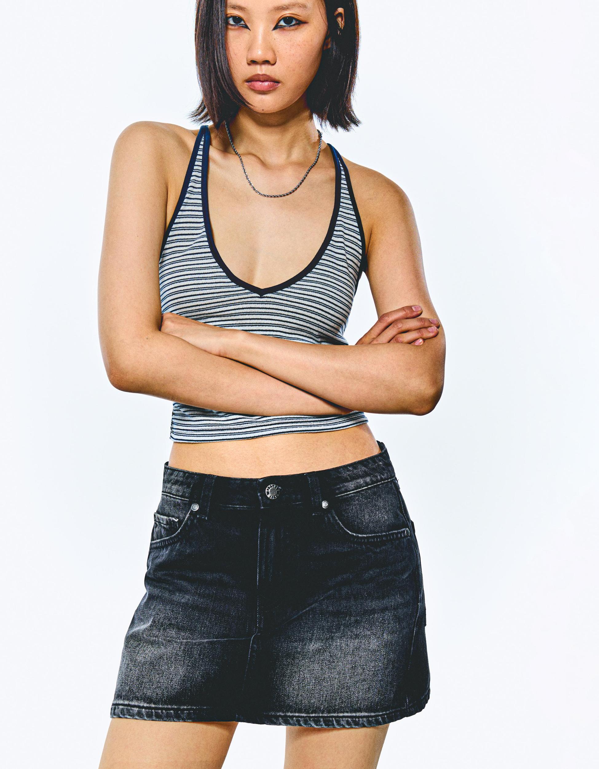 Denim mini skirt Product Image