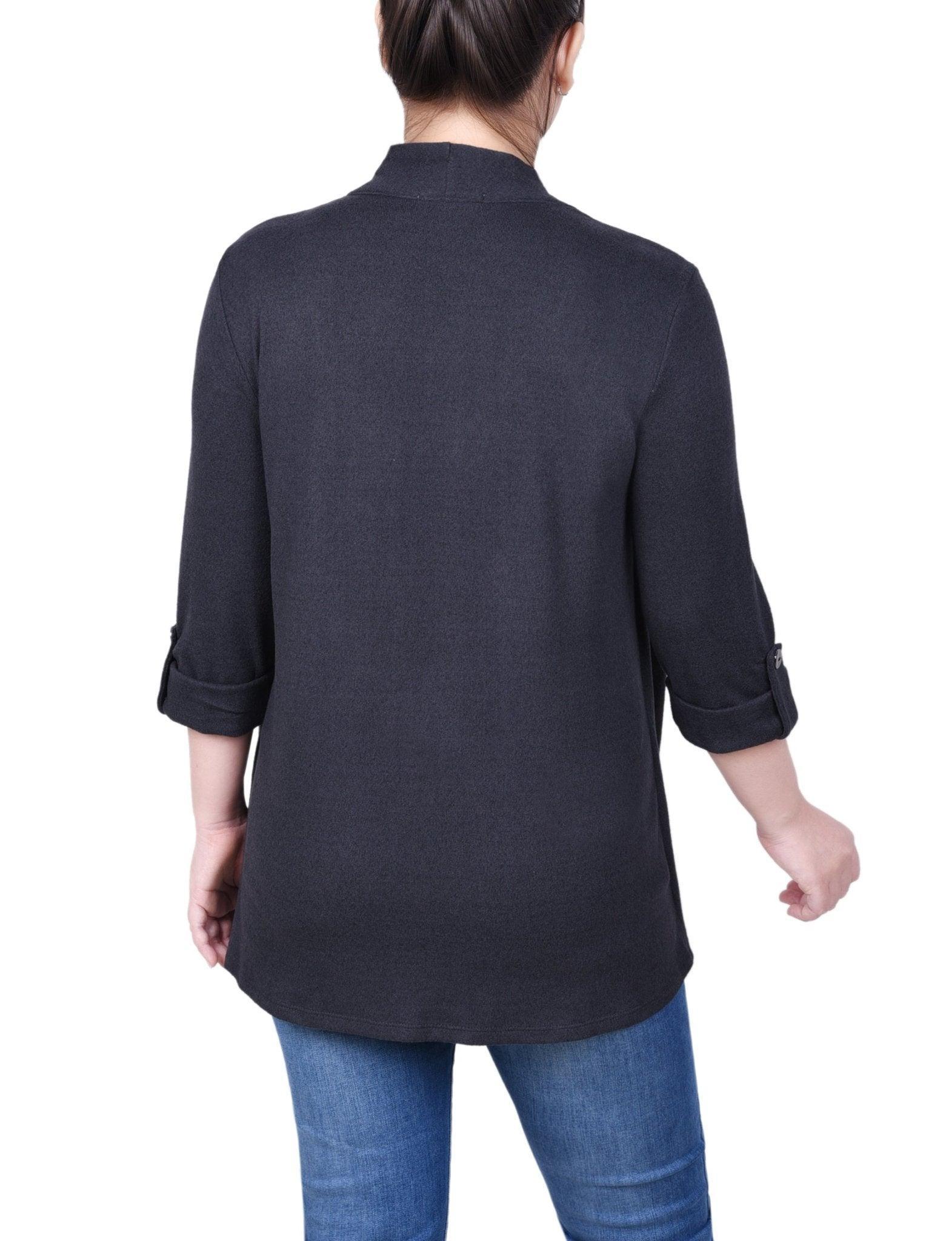 3/4 Length Sleeve Two In One Top - Petite Product Image
