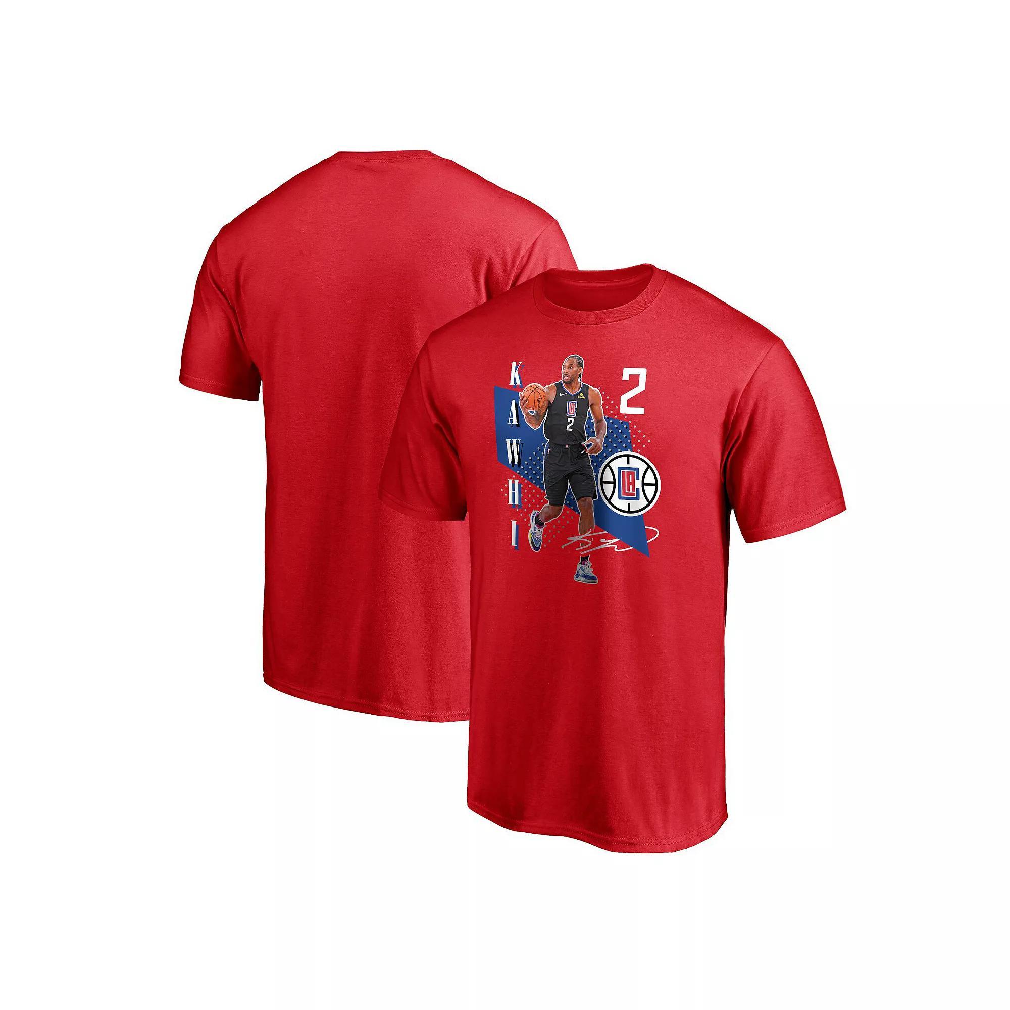 Men's Fanatics Branded Kawhi Leonard Red LA Clippers Pick & Roll T-Shirt, Size: Large Product Image