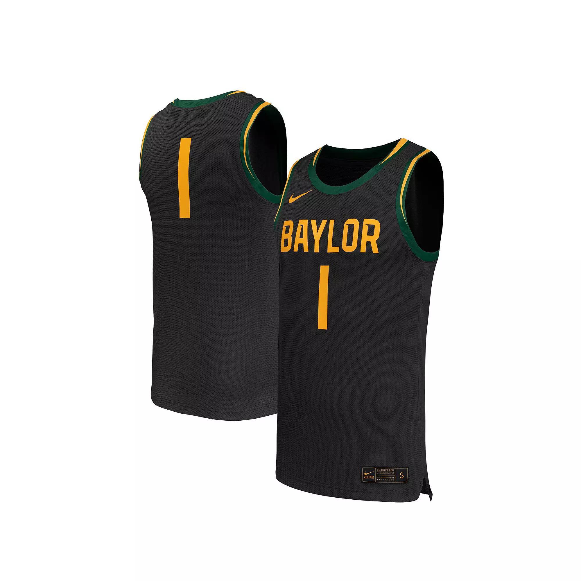 Men's Nike #1 Black Baylor Bears Replica Basketball Jersey, Size: XL, Bay Black Product Image