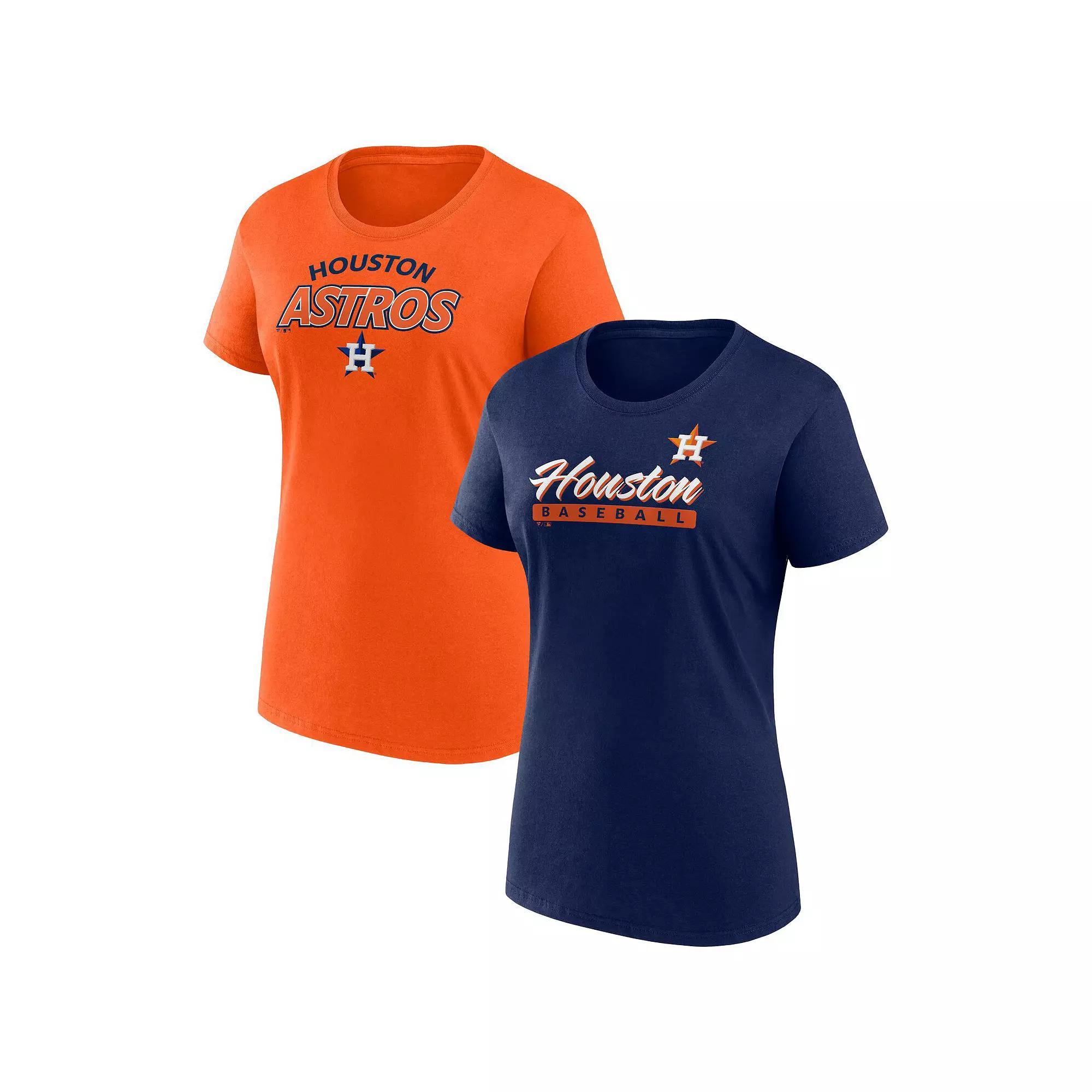 Women's Fanatics Branded Houston Astros Risk T-Shirt Combo Pack, Size: 2XL, Blue Product Image