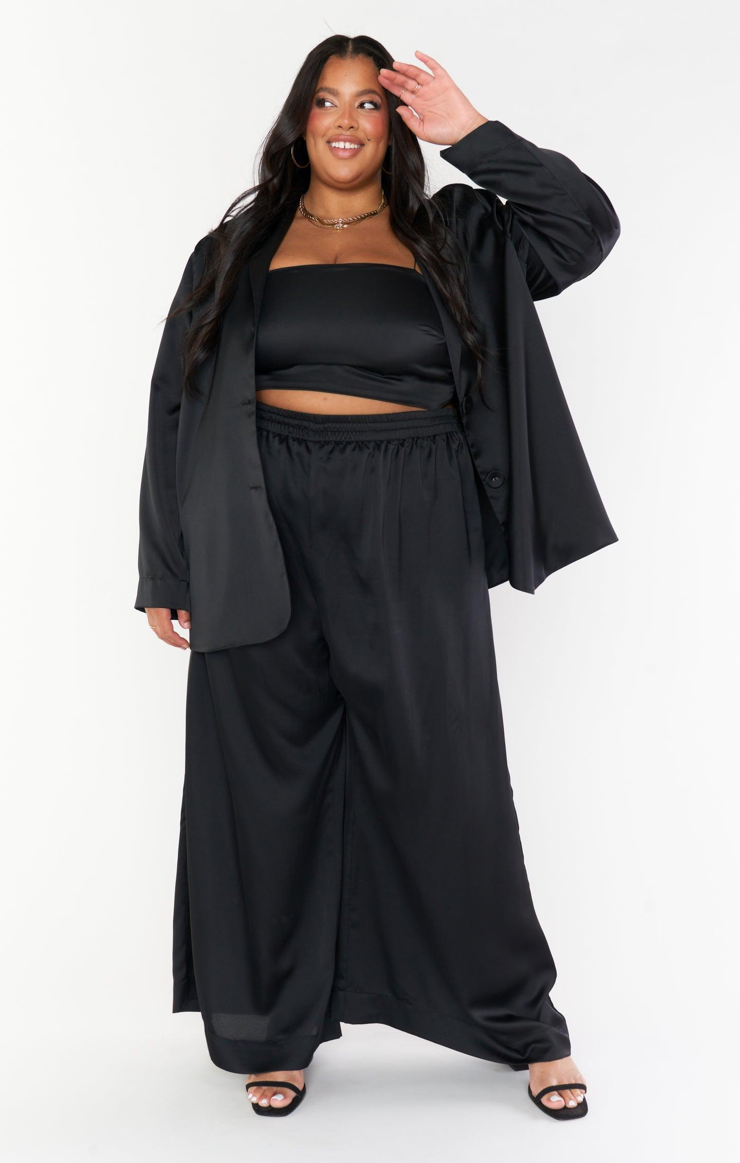 Felix Blazer ~ Black Luxe Satin Product Image