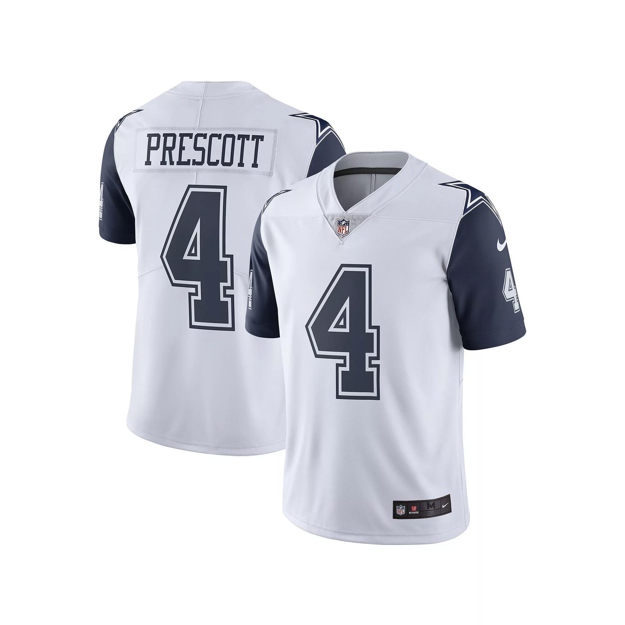 Men's Nike Dak Prescott Dallas Cowboys White Color Rush Vapor Limited Jersey, Size: Medium Product Image