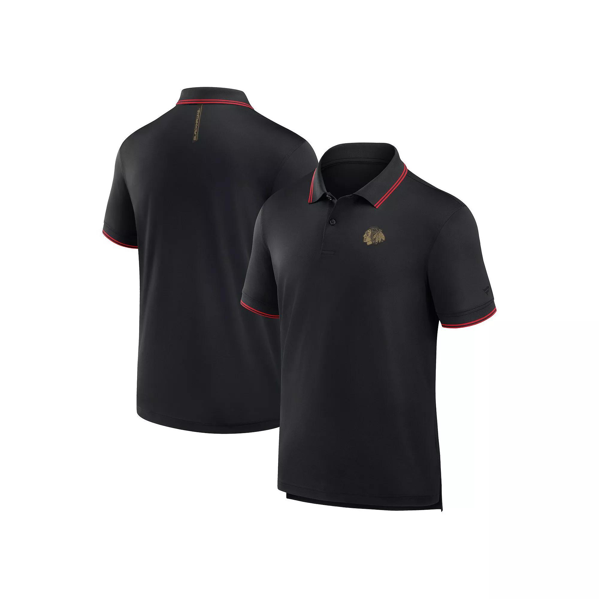 Men's Fanatics Black New York Rangers Front Office Move Mono Polo, Size: Medium, Ran Black Product Image