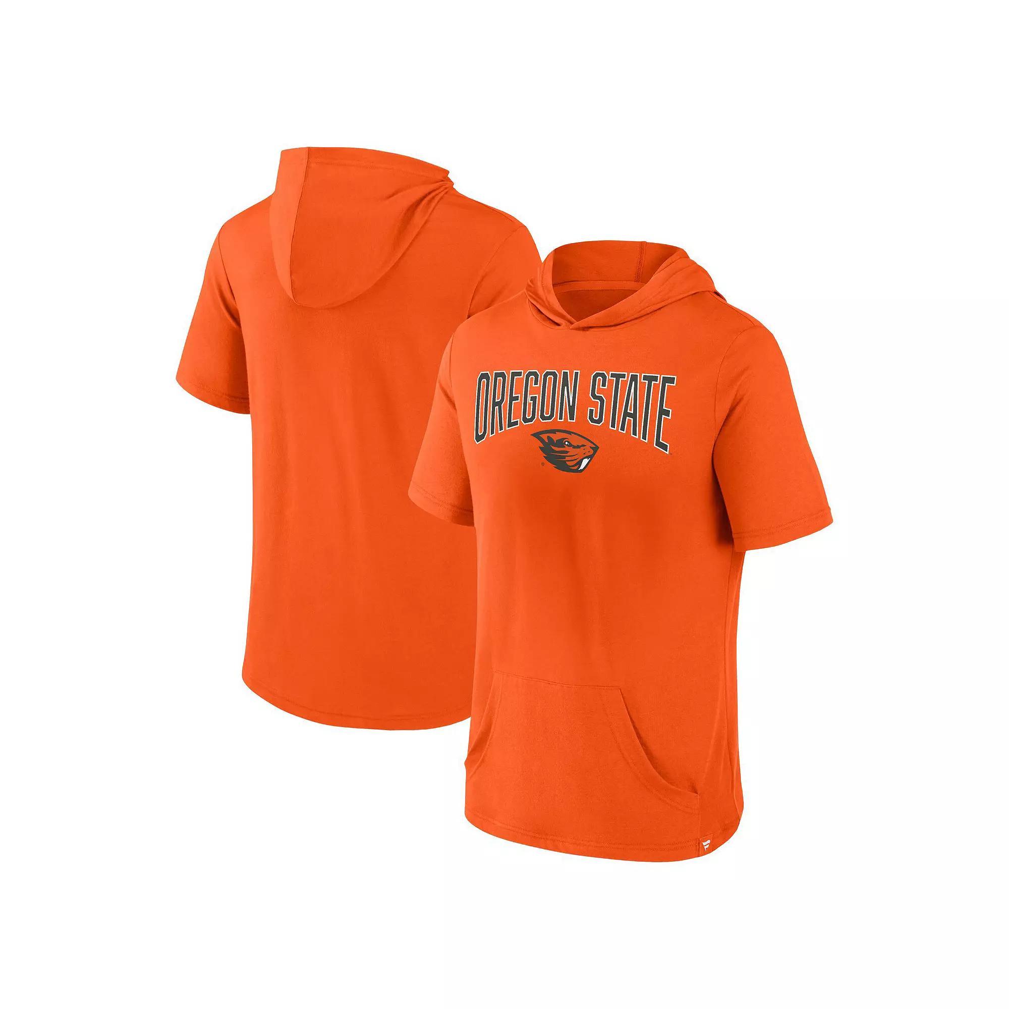 Men's Fanatics Branded Orange Oregon State Beavers Outline Lower Arch Hoodie T-Shirt, Size: Medium Product Image
