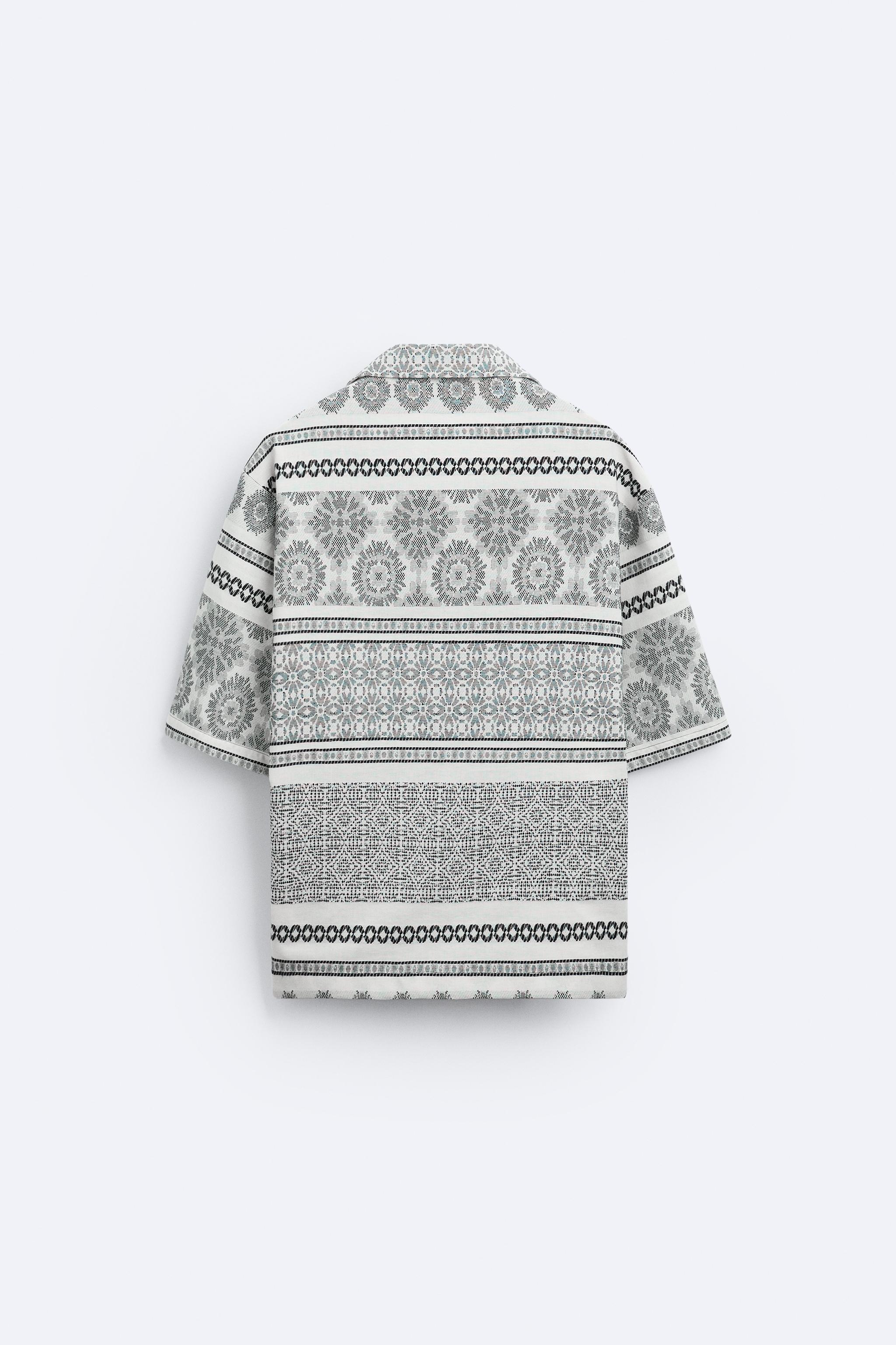 GEOMETRIC JACQUARD OVERSHIRT Product Image