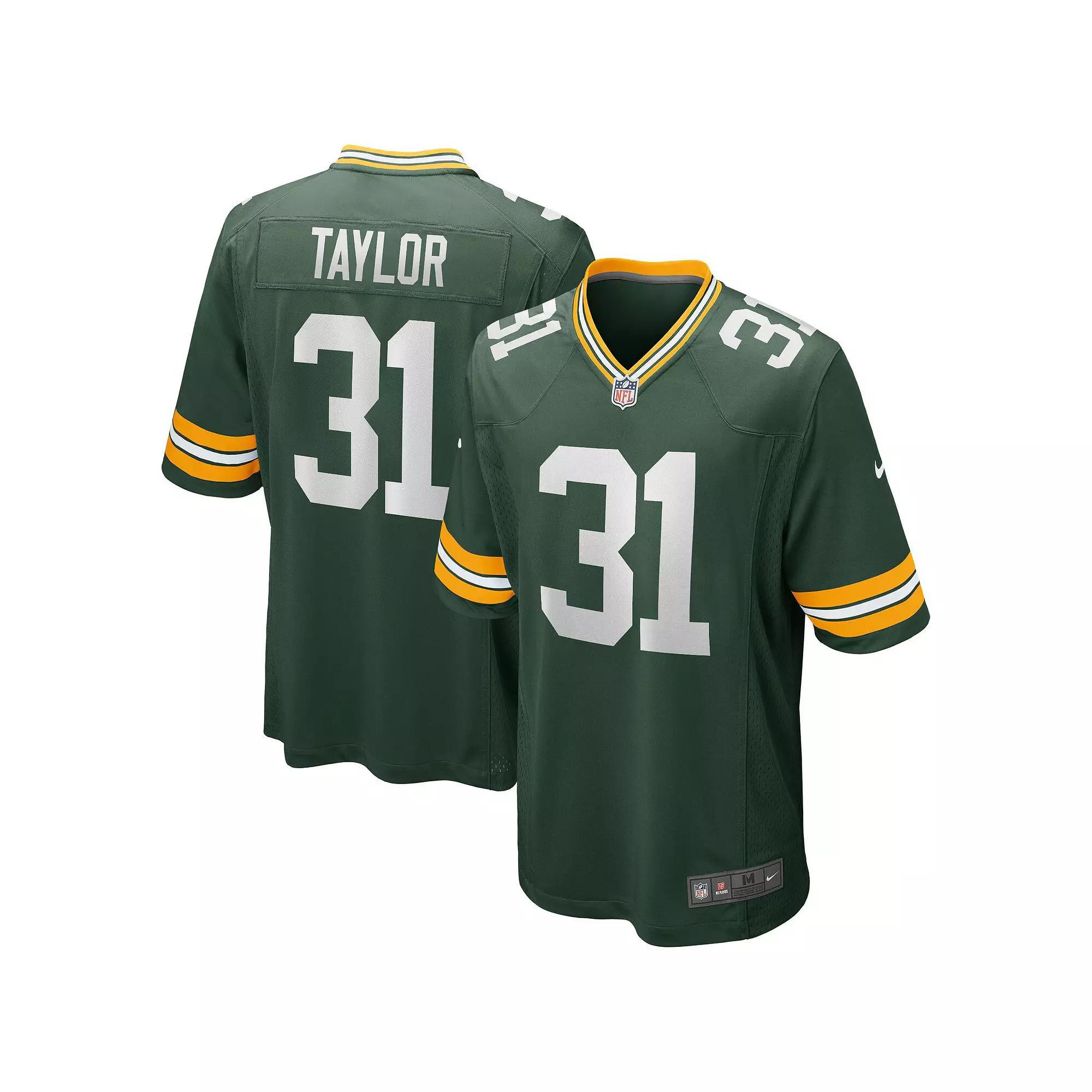 Men's Nike Jim Taylor Green Green Bay Packers Game Retired Player Jersey, Size: 4XL Product Image