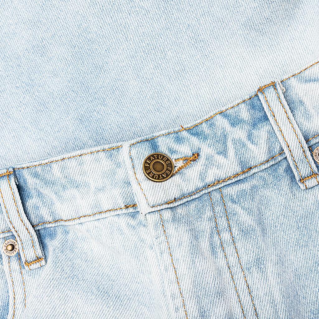 Berry Wide Denim Short - Vintage Light Blue Male Product Image