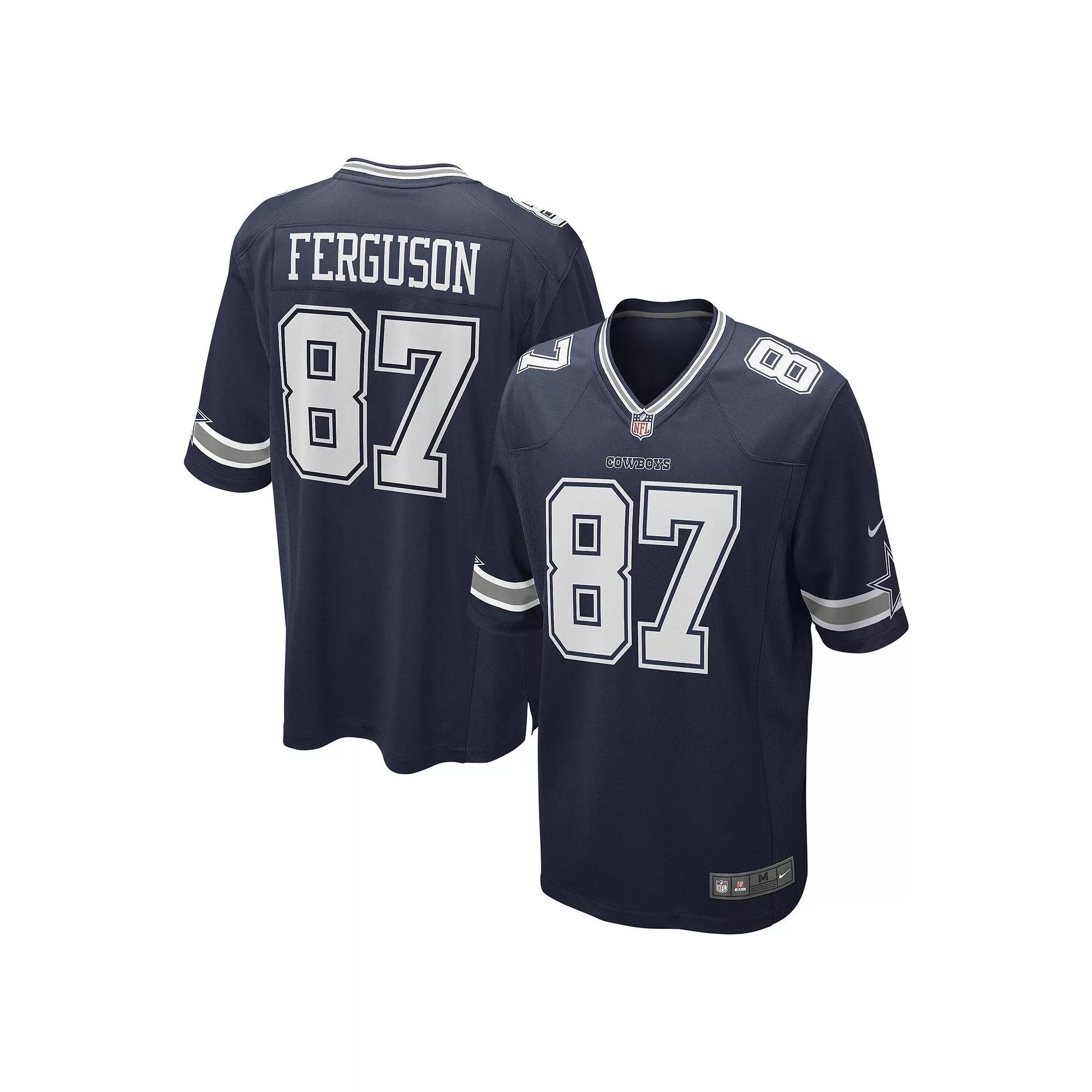 Men's Nike Jake Ferguson Navy Dallas Cowboys Game Jersey, Size: Medium, Blue Product Image