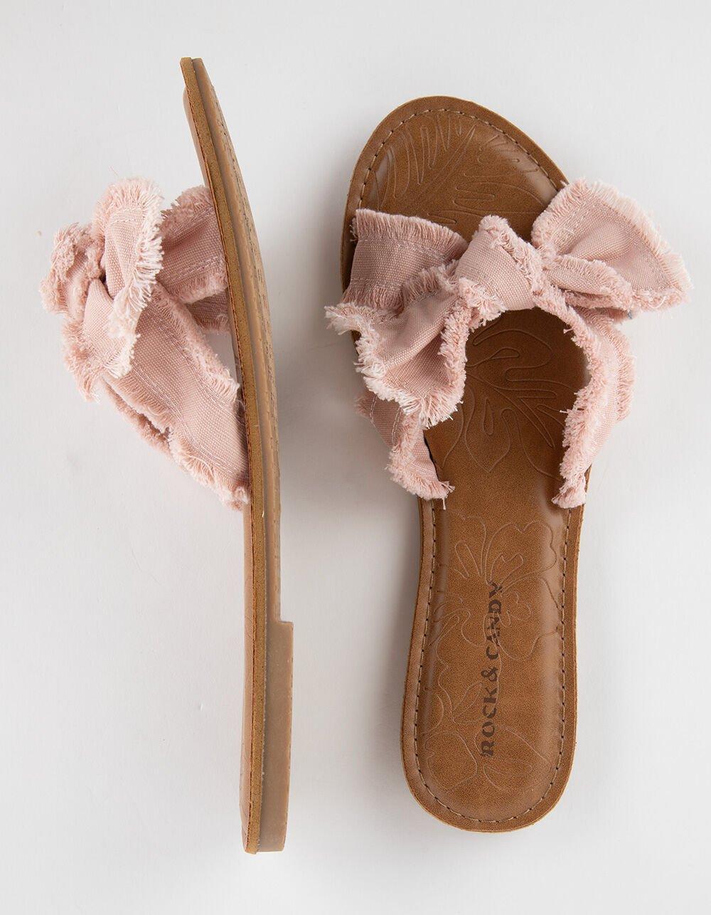 ROCK & CANDY Laze Bow Womens Sandals - BLUE DENIM Product Image