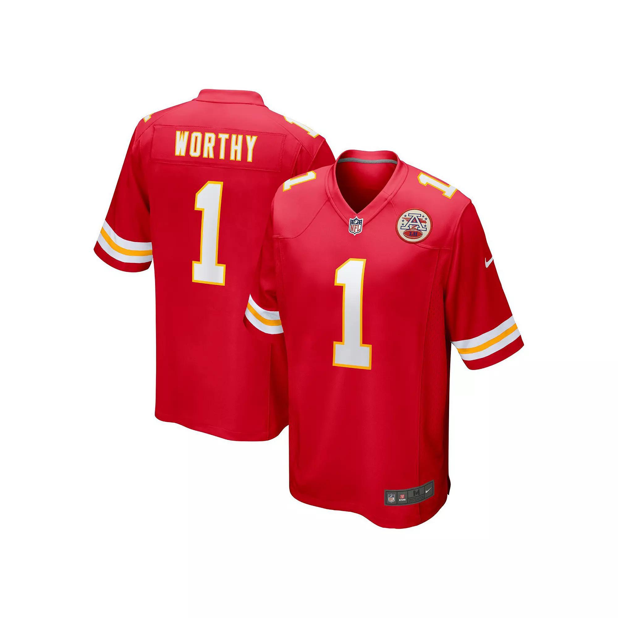 Men's Nike Xavier Worthy Red Kansas City Chiefs Player Game Jersey, Size: Large Product Image