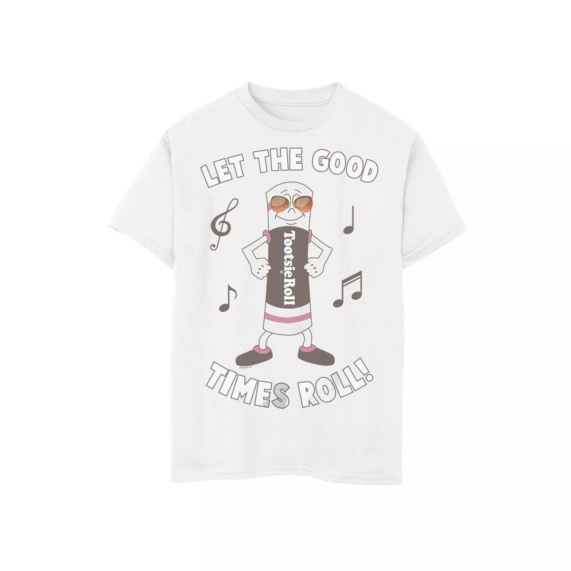 Boys 8-20 Tootsie Roll Man Let The Good Times Music Graphic Tee, Boy's, Size: Medium, White Product Image