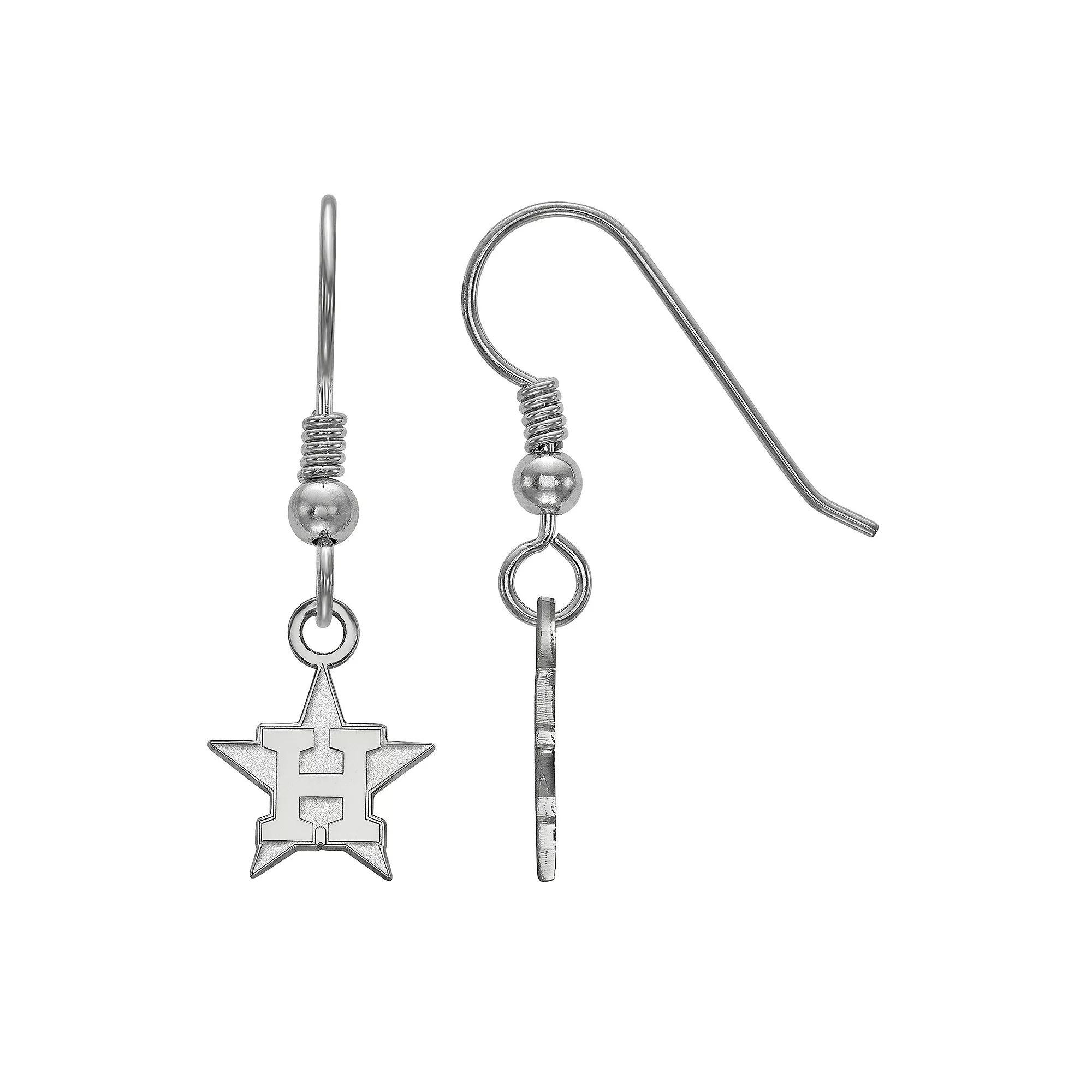 LogoArt Houston Astros Drop Earrings, Women's, Sterling Silver Product Image