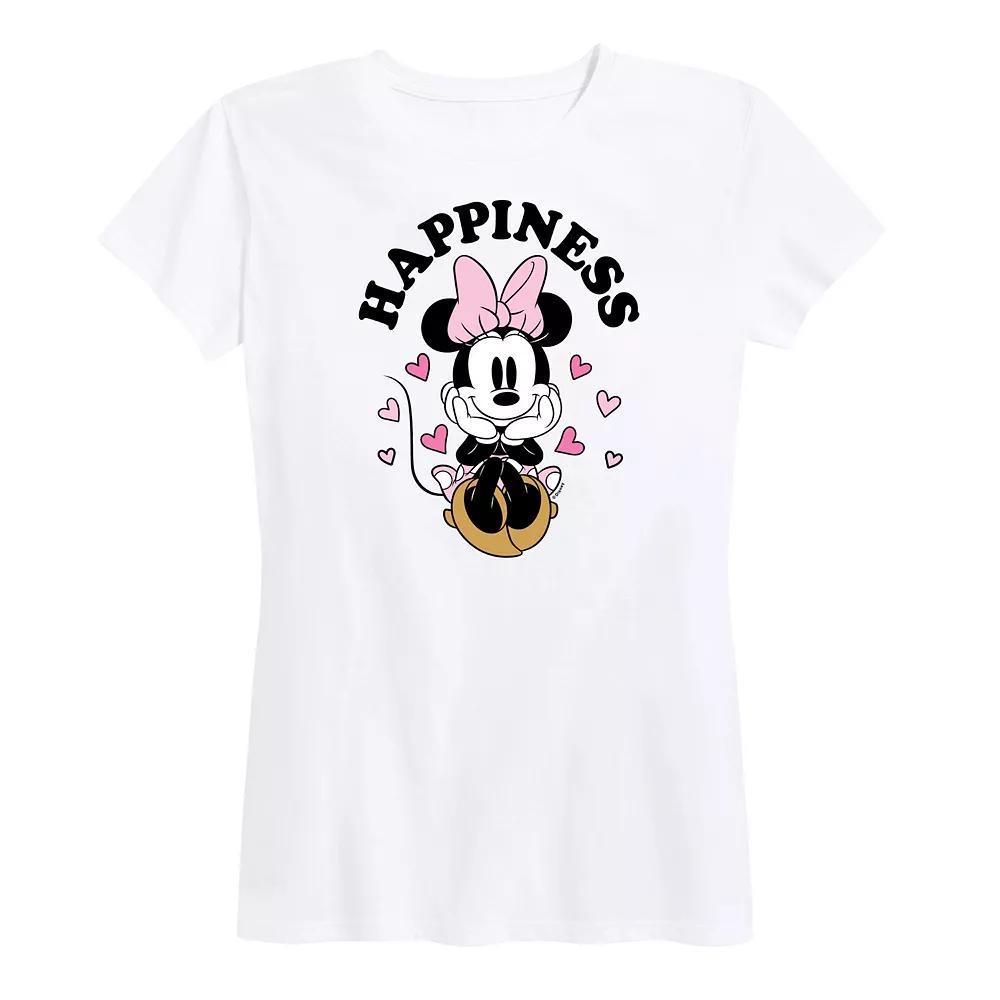 Disney's Minnie Mouse Women's Happiness Graphic Tee, Size: Small, Grey Gray Product Image
