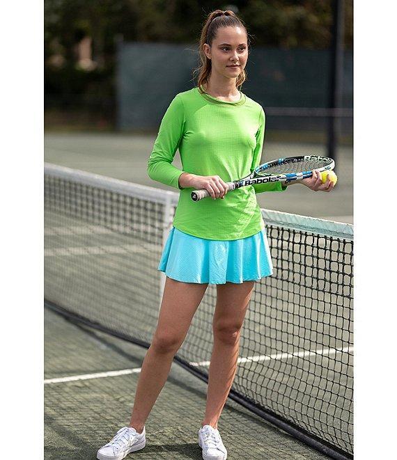IBKUL Essential Knit Solid Flounce Pull-On Skort Product Image