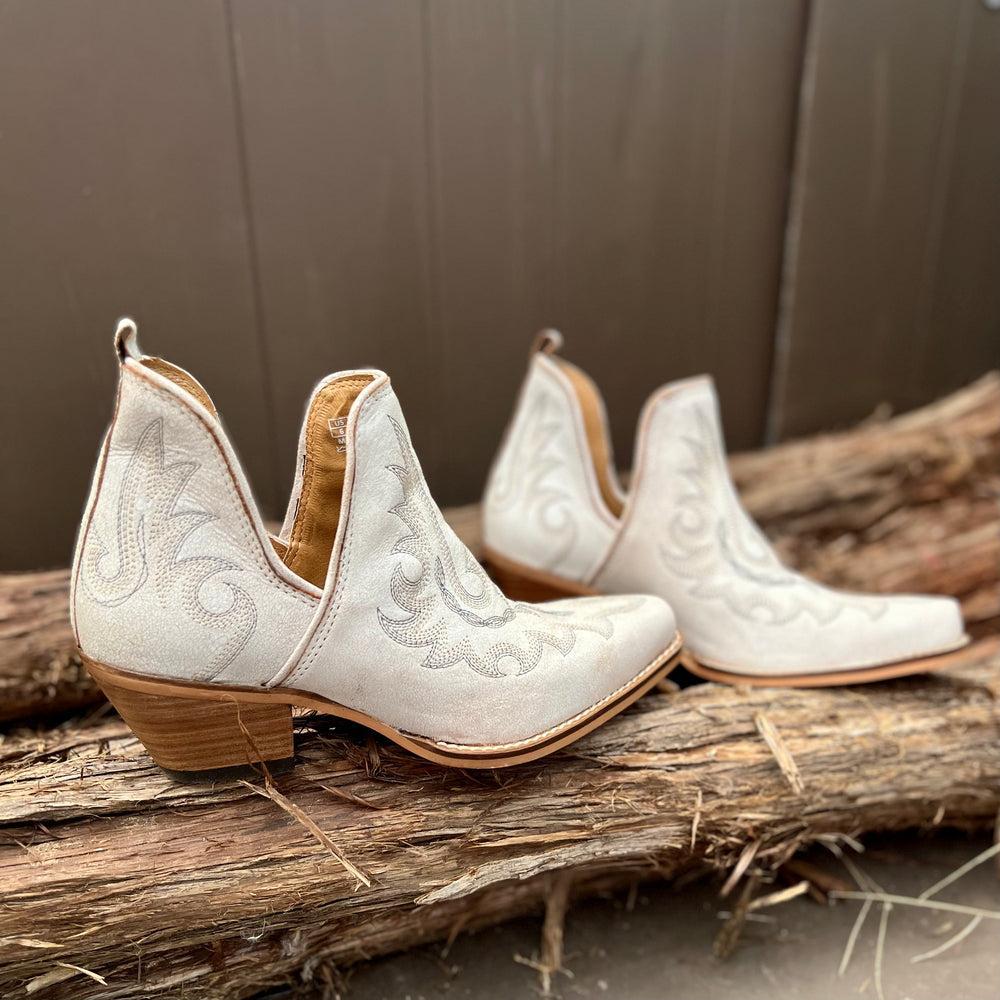 Cream Leather Hold A Grudge Booties Product Image