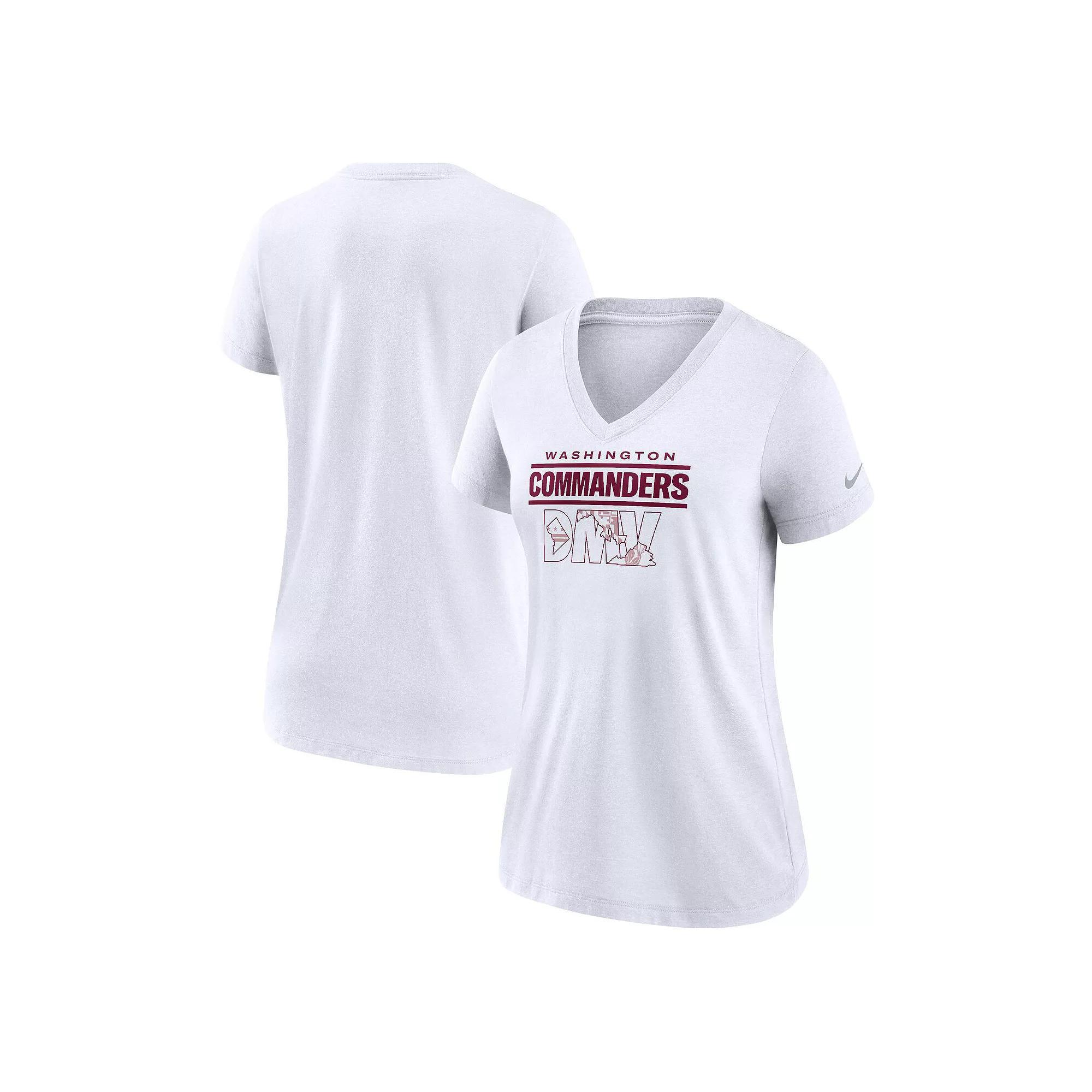 Womens Nike White Washington Commanders Hometown Collection Tri-Blend V-Neck T-Shirt Product Image