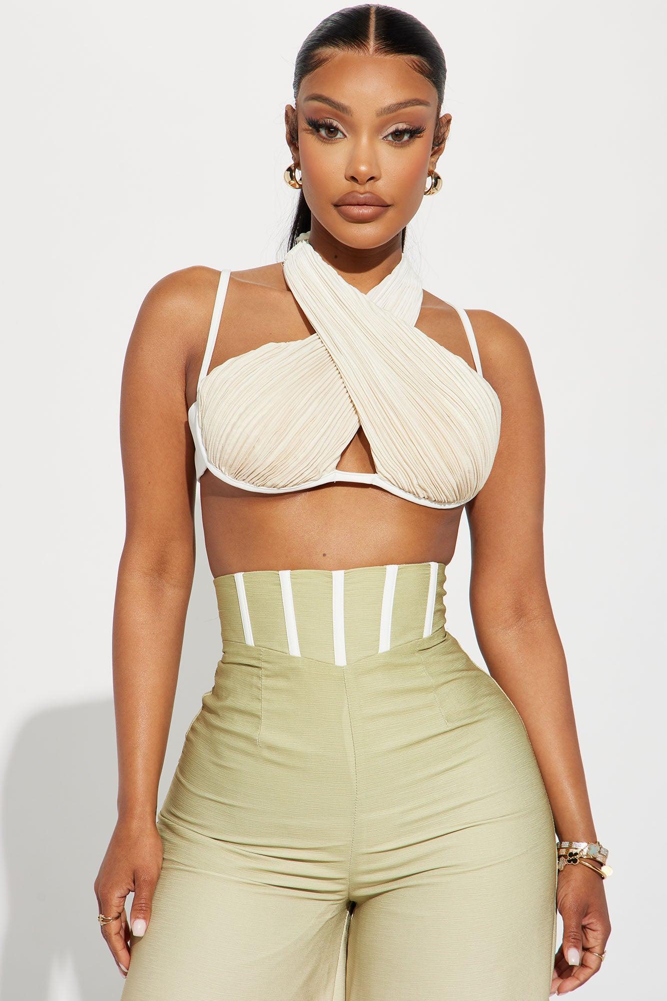 Going With It Pant Set  - Sage/combo Product Image