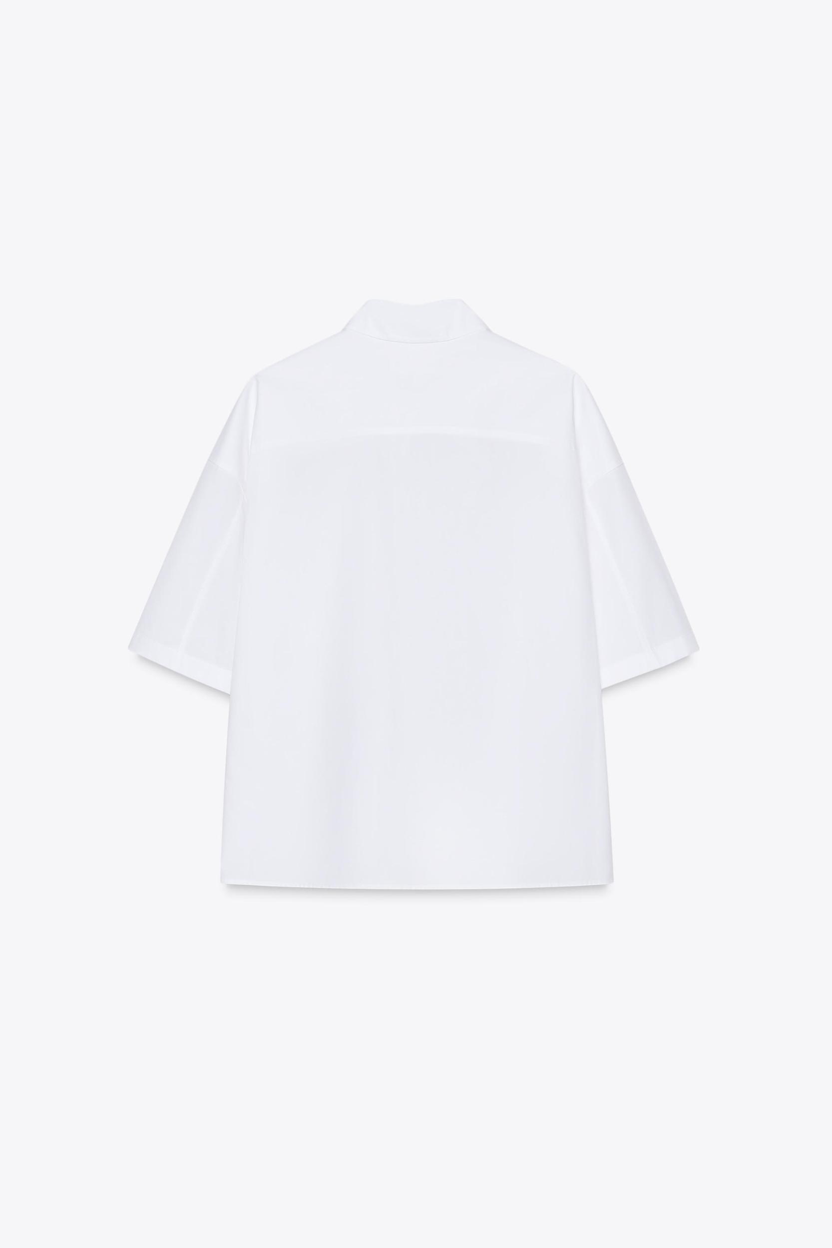 CROPPED POPLIN SHIRT ZW COLLECTION Product Image
