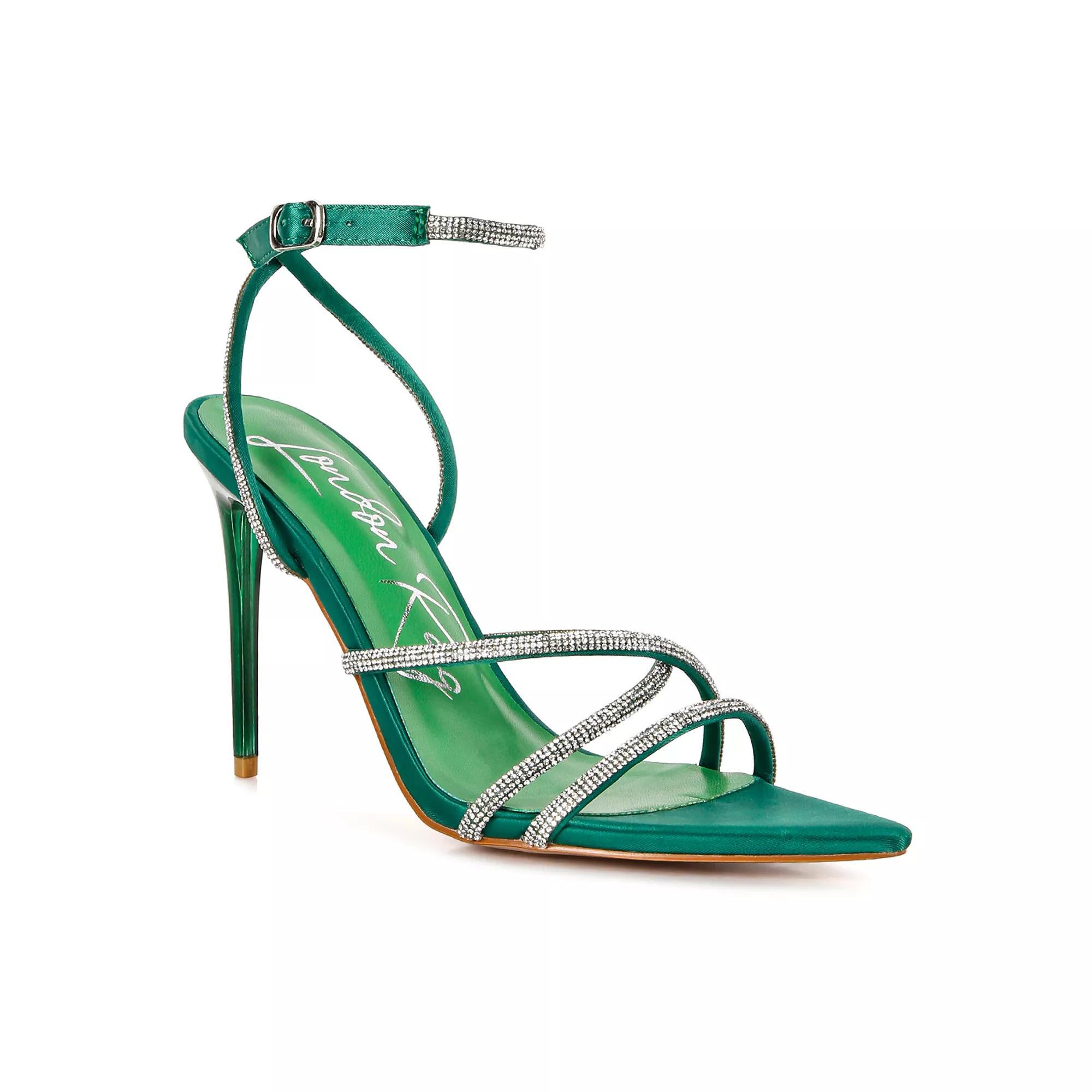 London Rag Dare Me Womens Embellished Stiletto Sandals Product Image