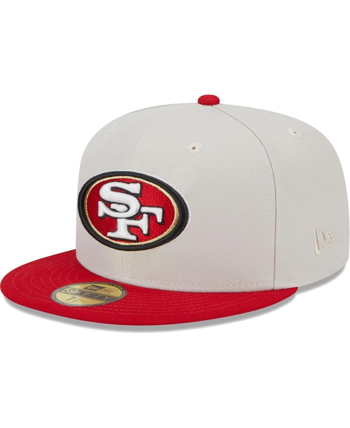Men's New Era Khaki/Scarlet San Francisco 49ers Super Bowl Champions Patch 59FIFTY Fitted Hat, Size: 8, Beig K Product Image