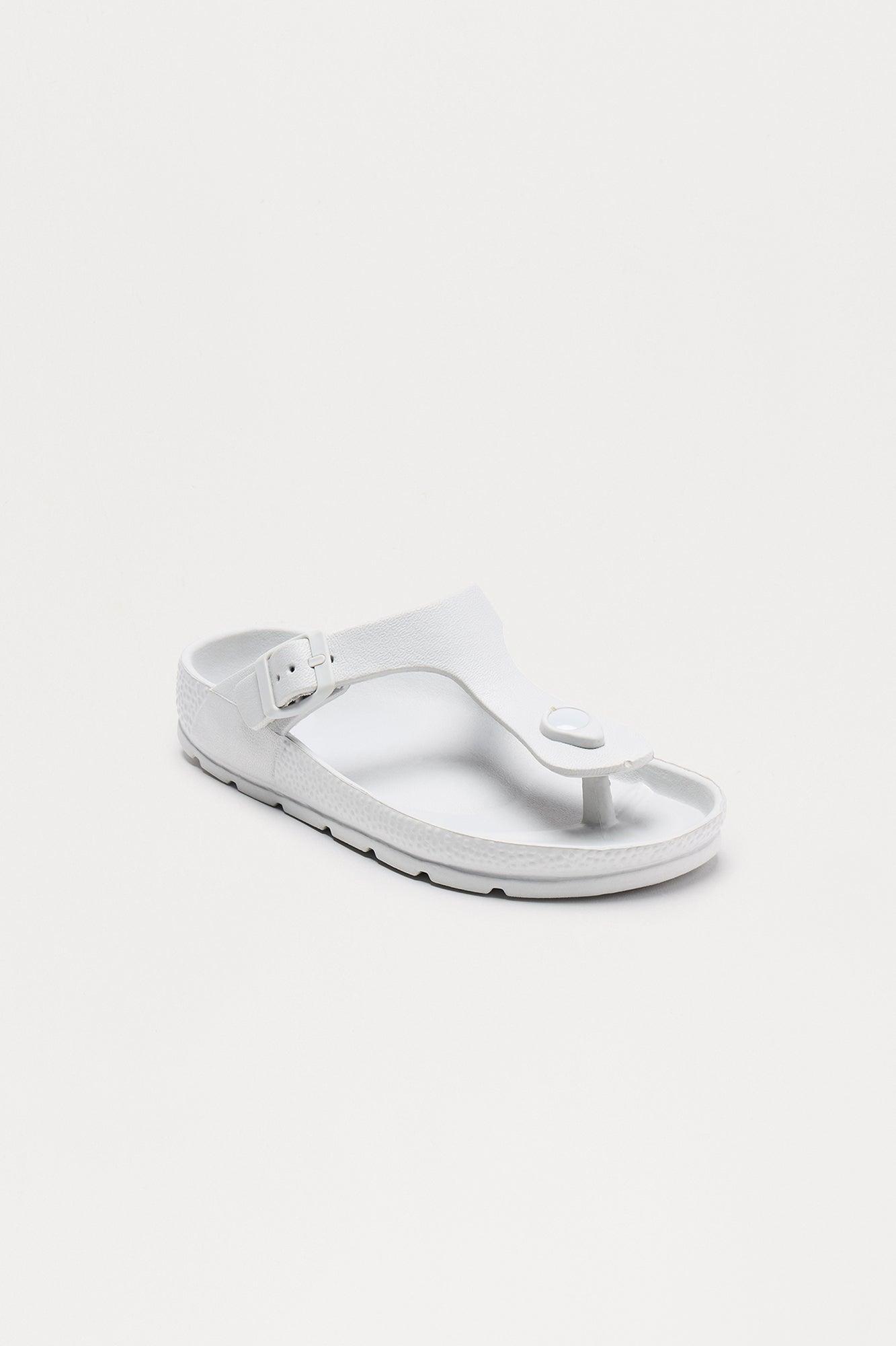 Casper Buckle Flip Flops - Grey Female Product Image