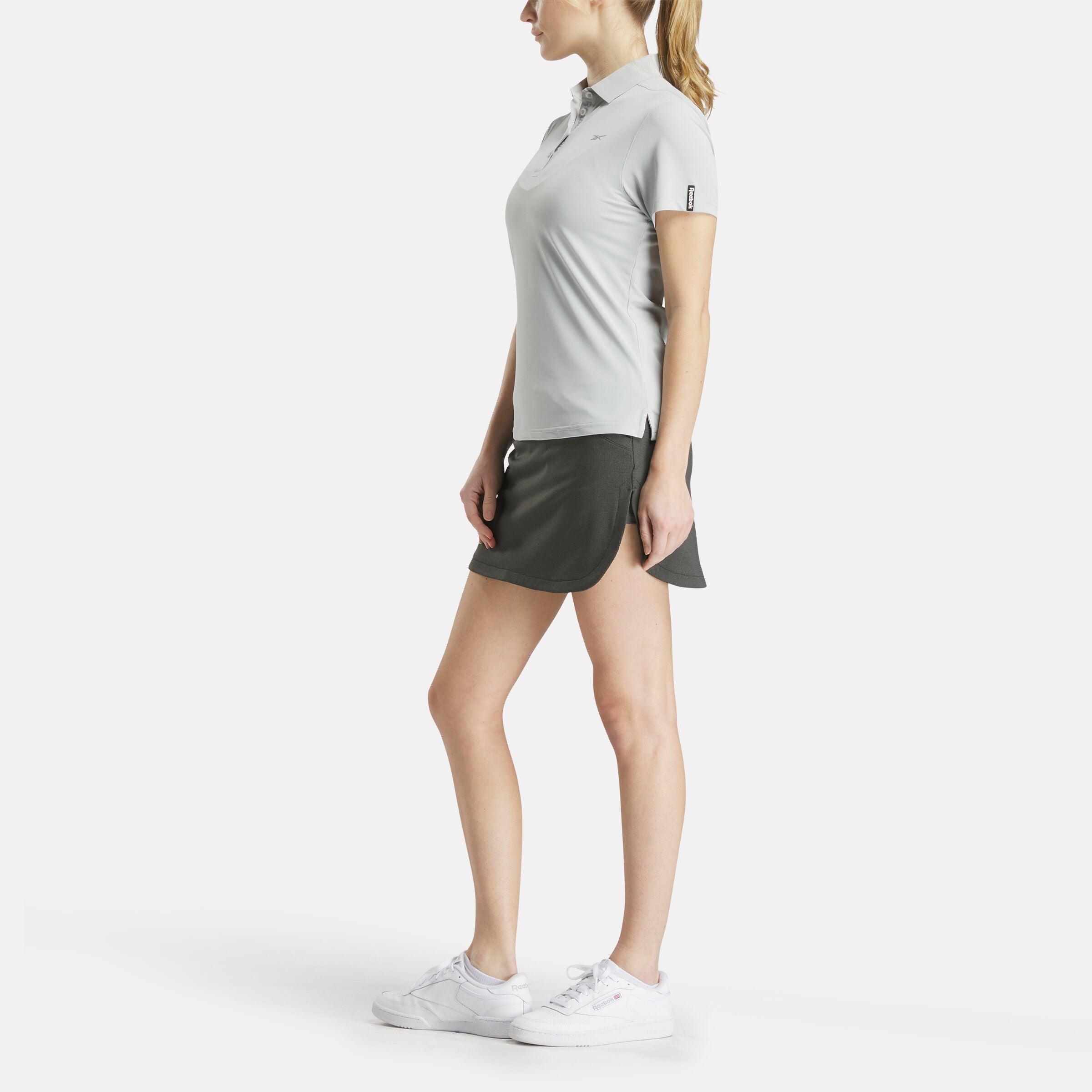 Women's Short Sleeve Stretch Pique Placket Polo Shirt Female Product Image
