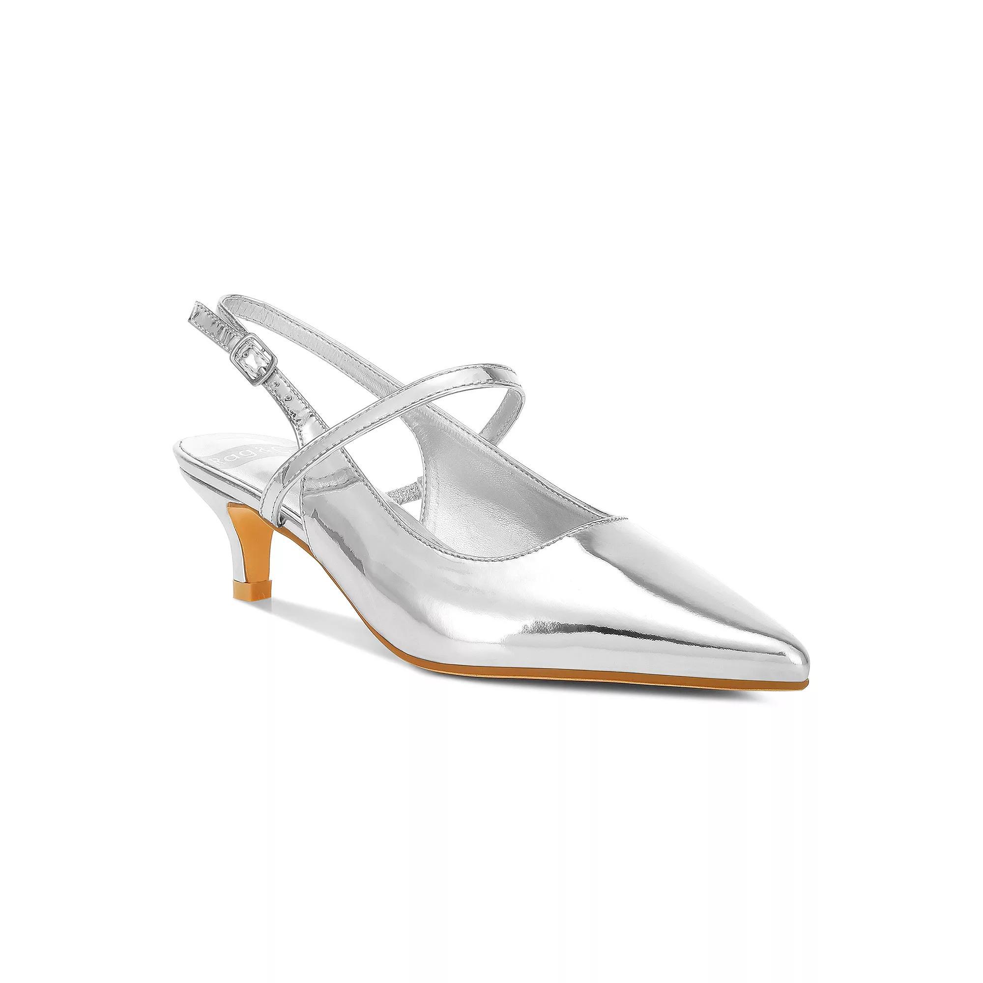 Rag & Co Abloom Women's Slingback Pumps, Size: 8, Silver Product Image