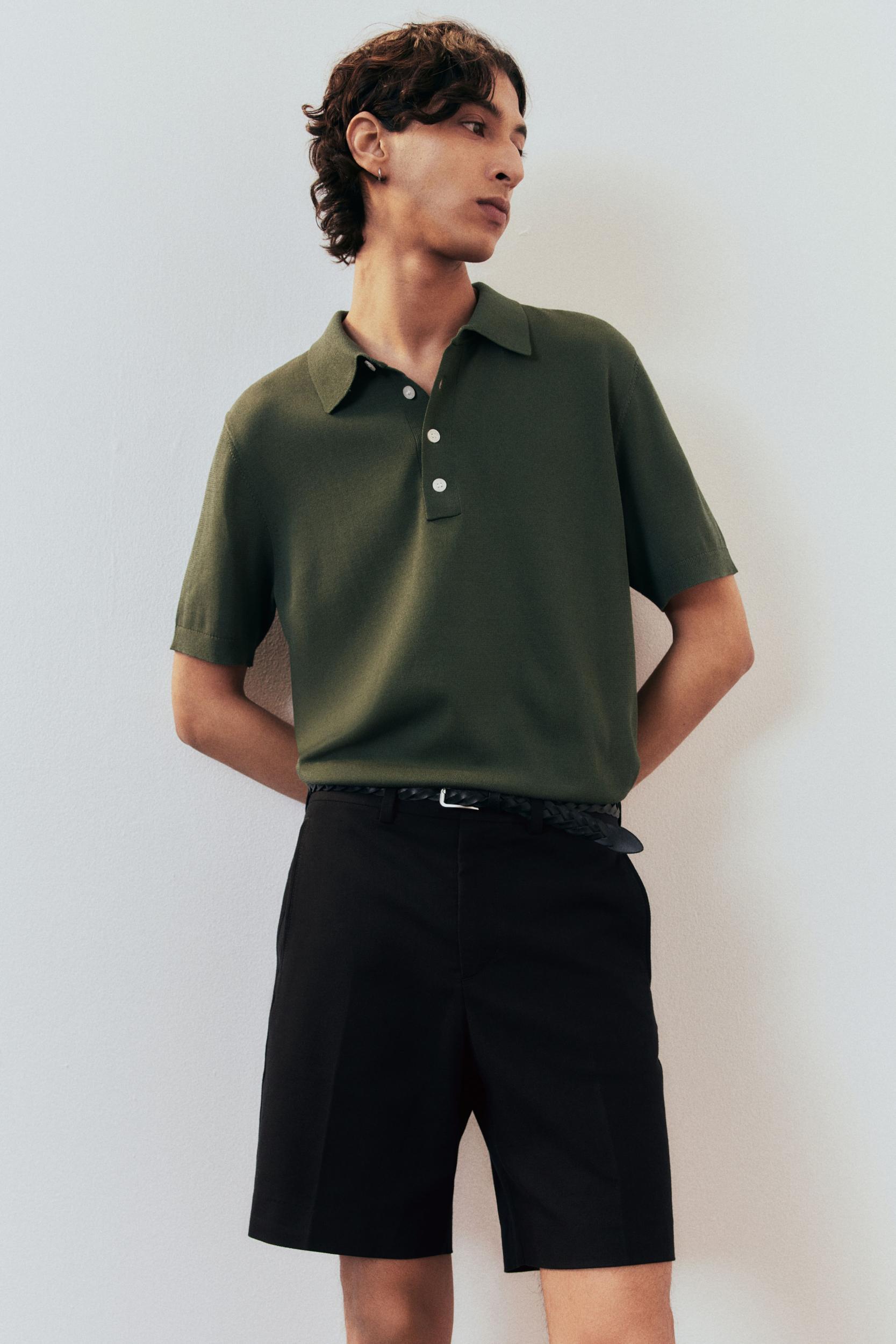 Regular-Fit Lyocell-Blend Chino Shorts Product Image