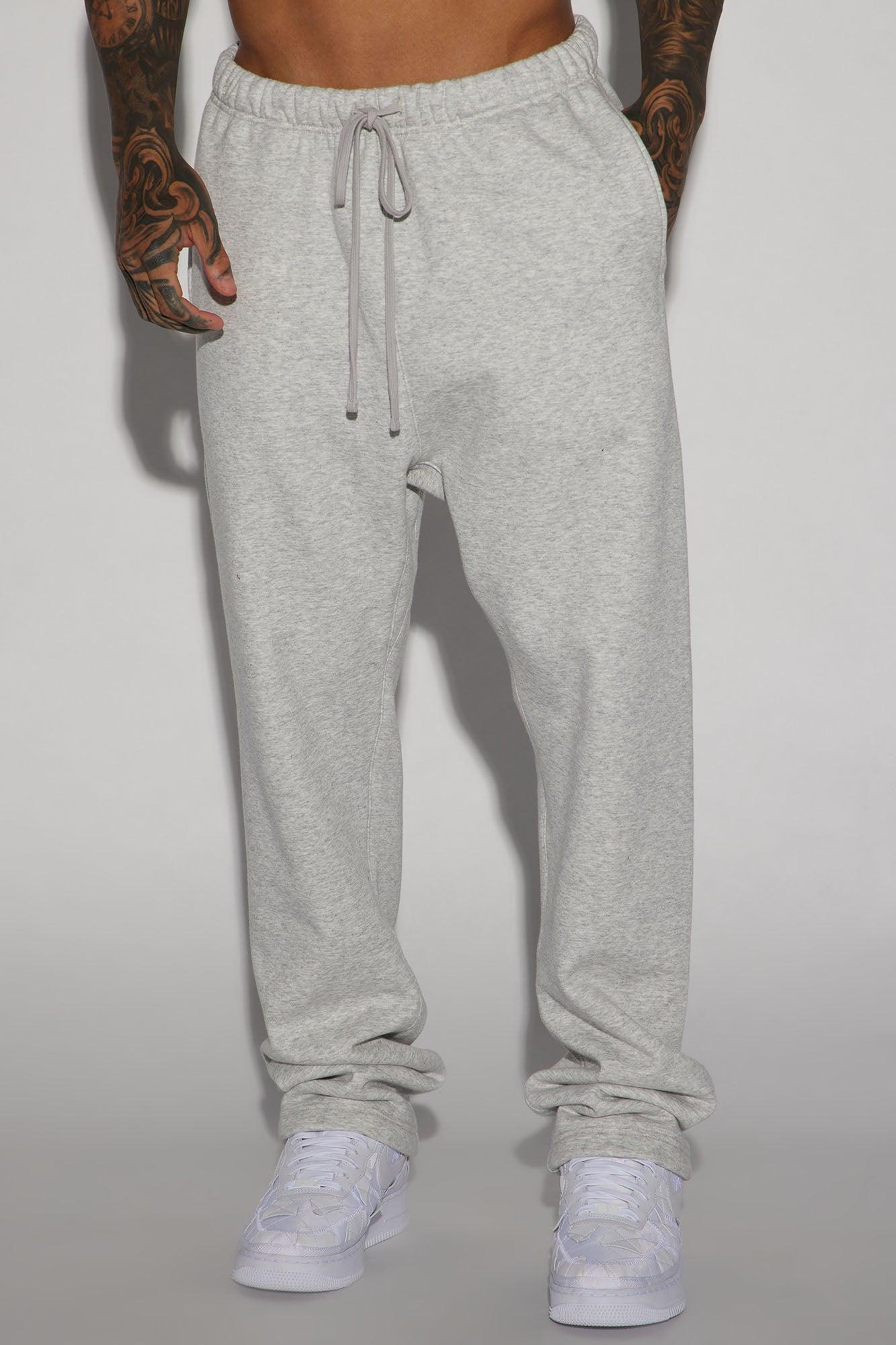 Tyson Heavyweight Straight Sweatpants - Heather Grey Product Image