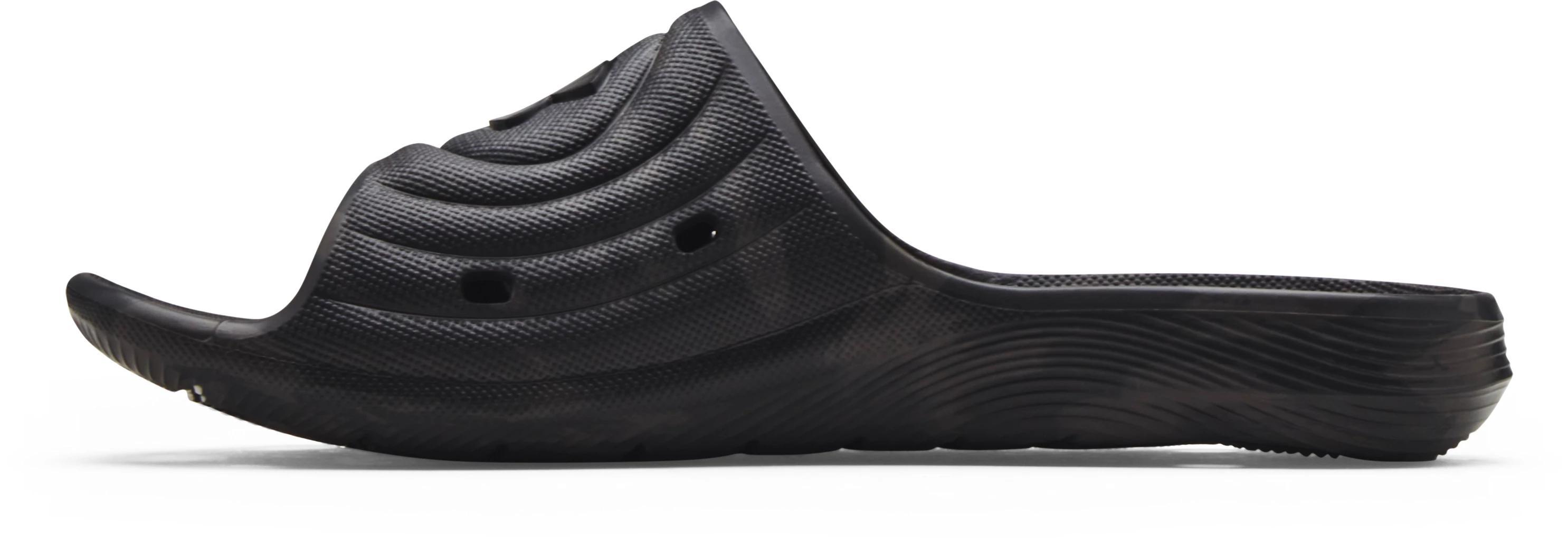 Men's Furry Logo Slide Sandals Product Image