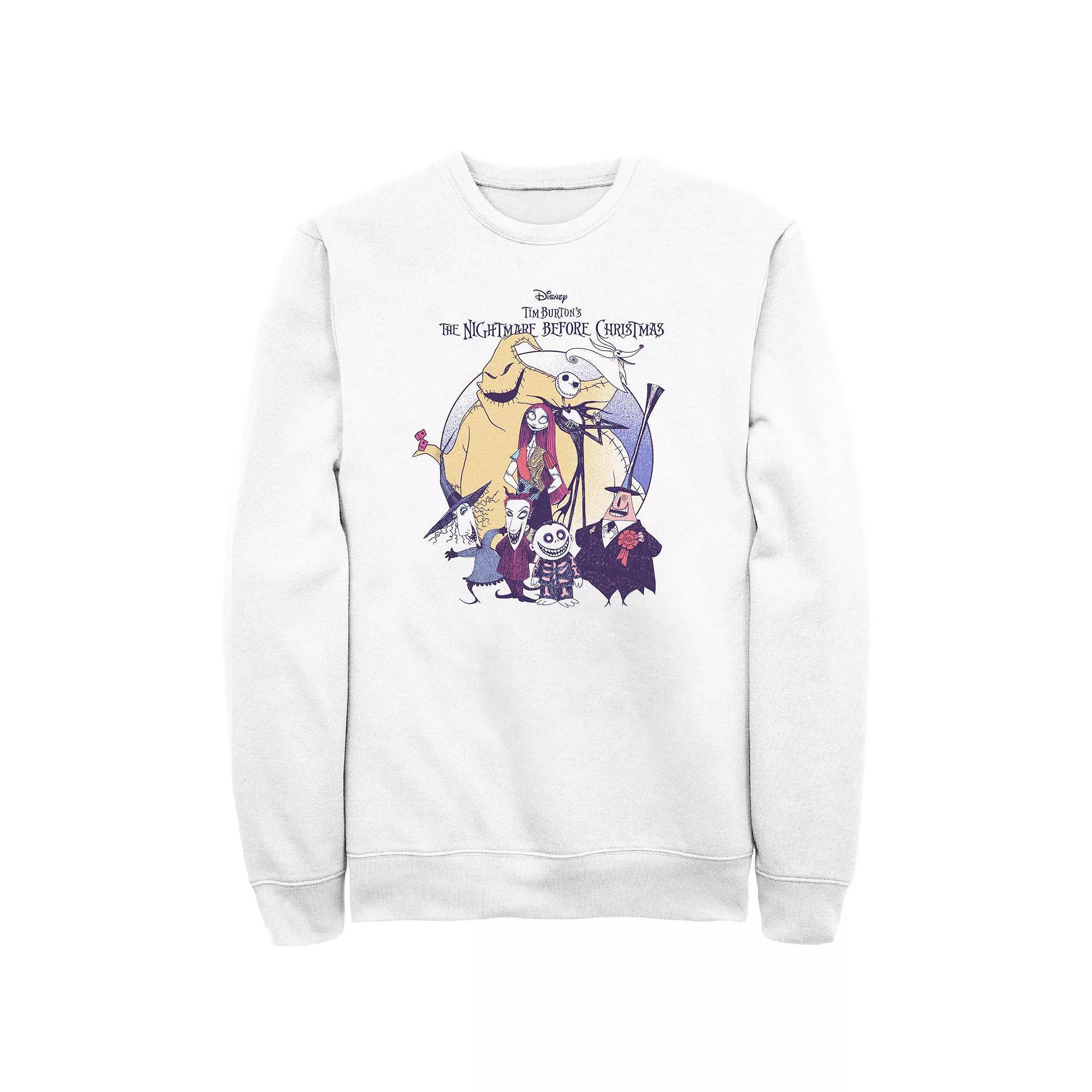 Disney's The Nightmare Before Christmas Scary Group Men's Graphic Fleece, Size: XXL, White Product Image