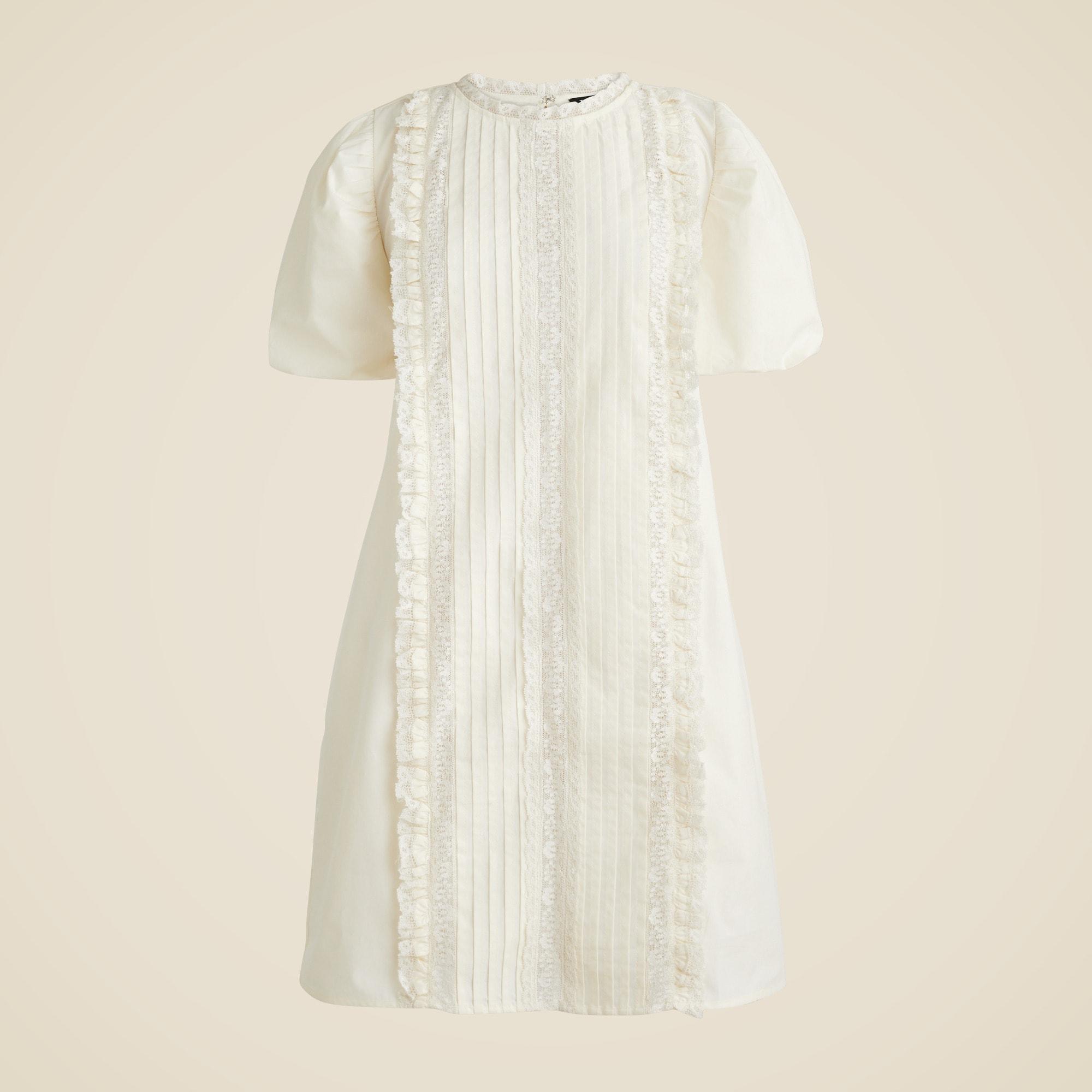 Lace-trim pintuck dress Product Image