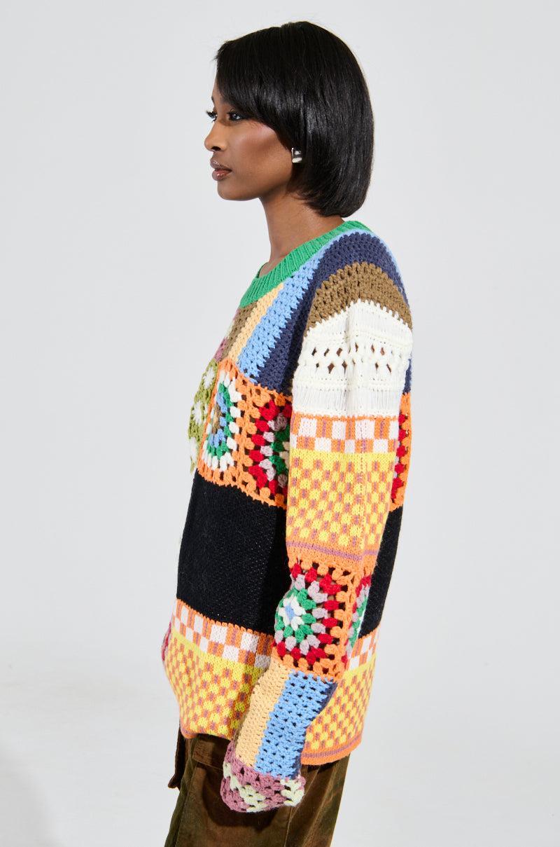 PATCHWORK PRINCESS MULTI COLOR SWEATER Product Image